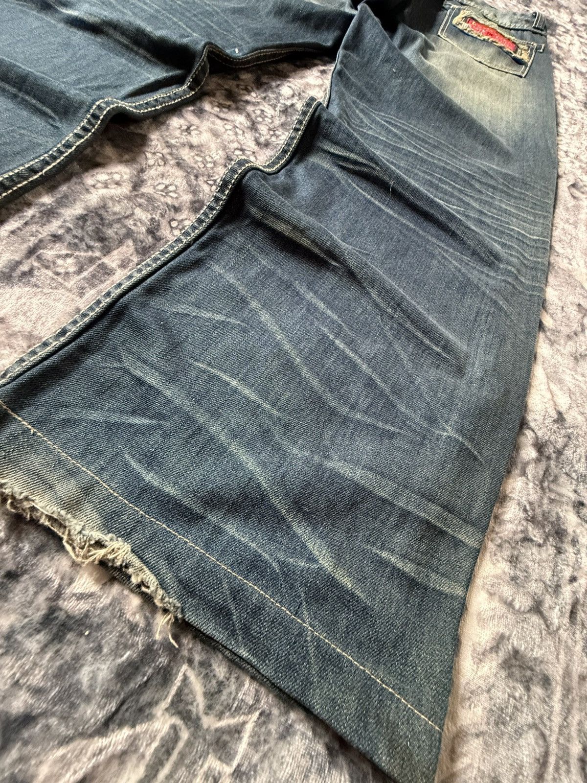 Japanese Brand Vomanie Japan Patch Work Frayed Details Baggy Fit Jeans Size US 32 / EU 48 - 19 Thumbnail