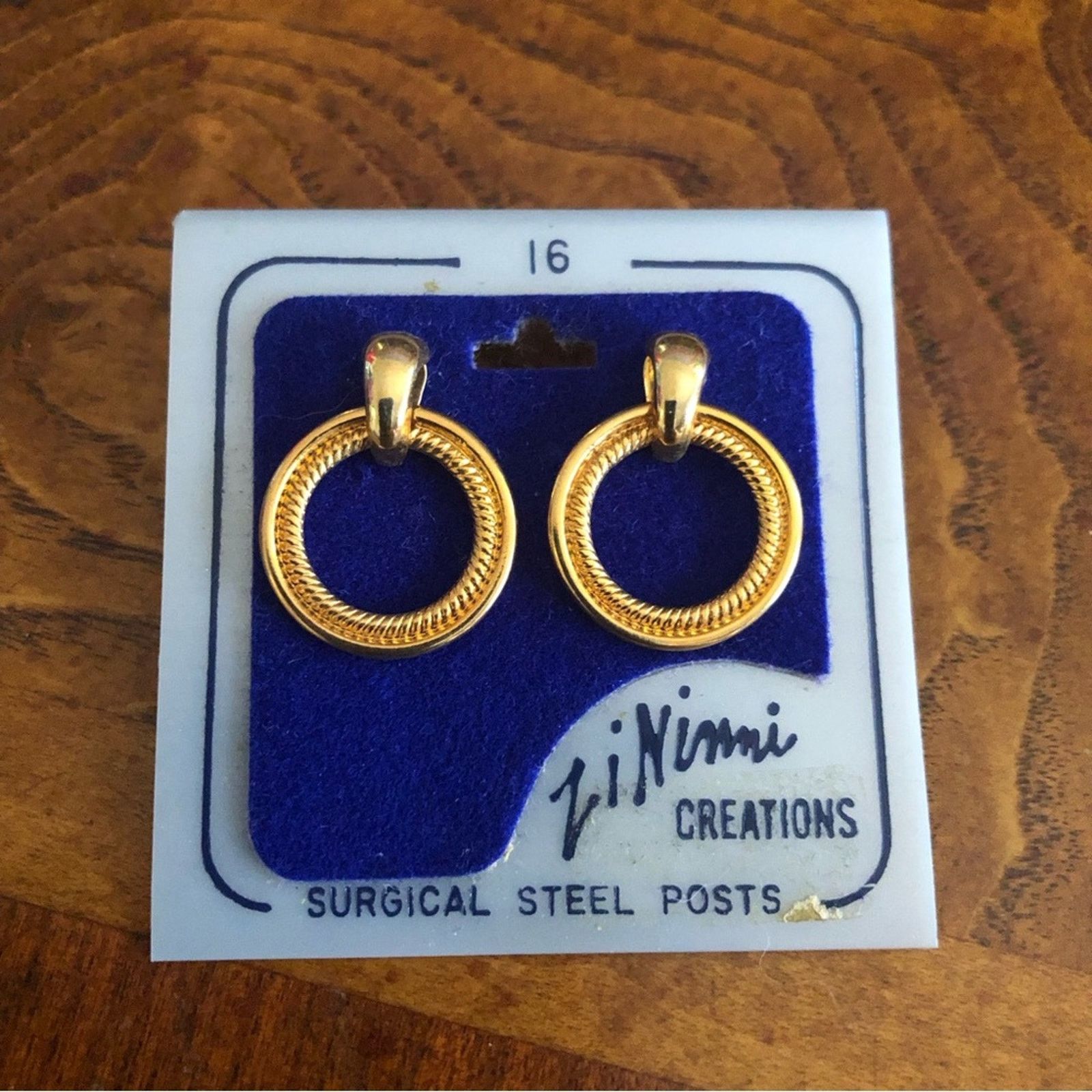 Jewelry Zininni Creations Gold Plated Dangle Ring Pierced Earrings, Women's