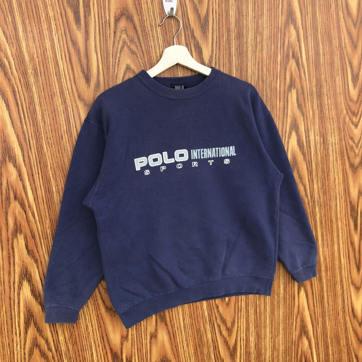 Vintage vintage Polo International Sport Big Logo Sweatshirt Size US M / EU 48-50 / 2 - 2 Thumbnail
