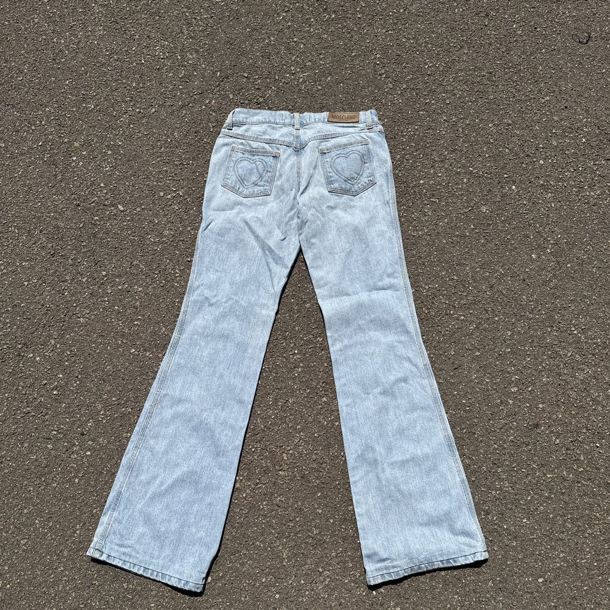 Moschino vintage moschino heart jeans rap luxury streetwear flared Size 28" / US 6 / IT 42 - 1 Thumbnail