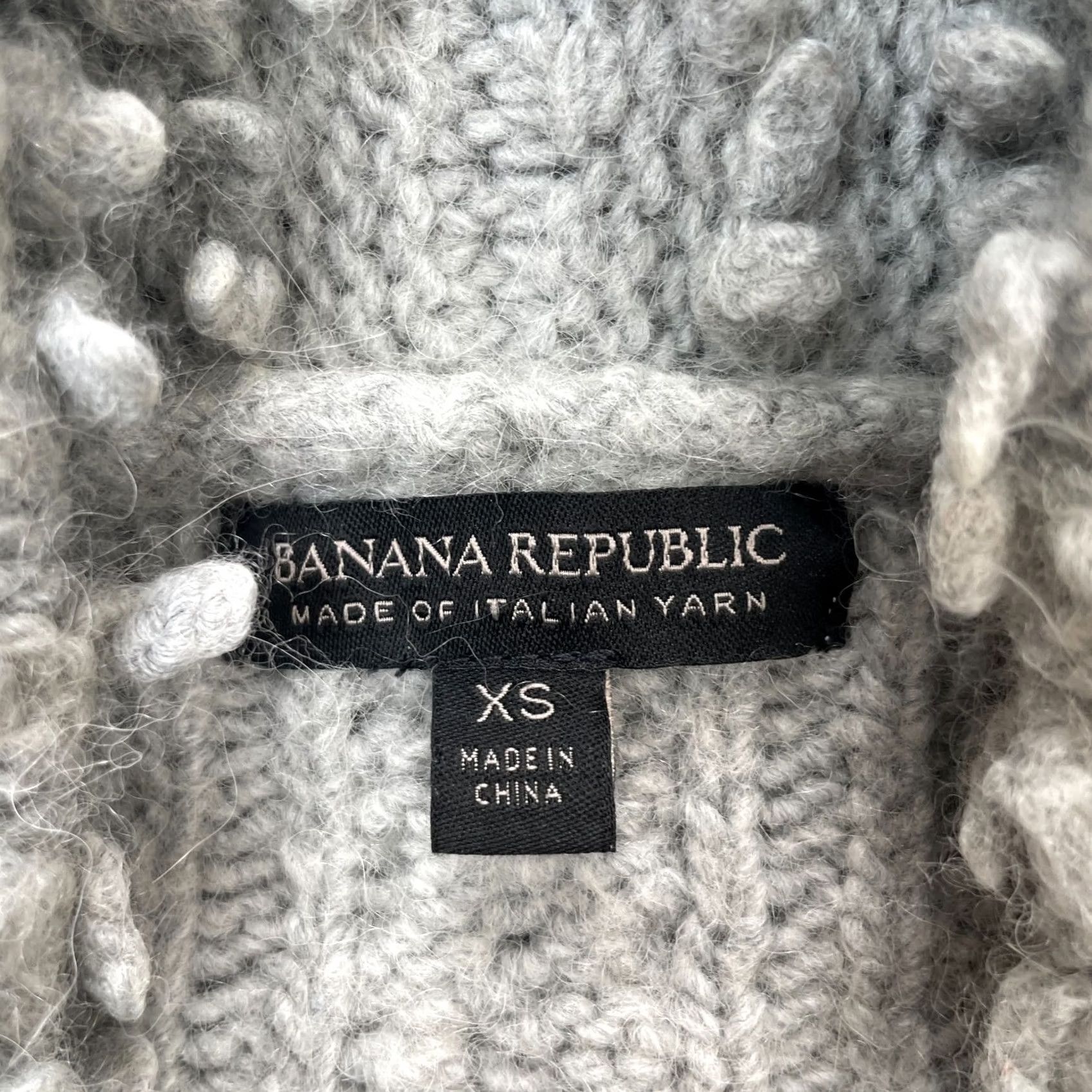 Banana Republic Banana Republic Sweater Womens XS Gray Cardigan Cable Knit Open Front V-Neck Long Sleeve Winter Autumn Casual Travel Pockets Size XS / US 0-2 / IT 36-38 - 3 Thumbnail
