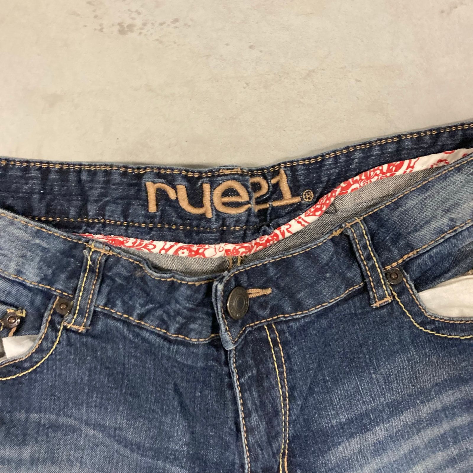 Vintage × rue21 Y2K rue 21 low rise bootcut Jeans 33x32 Size US 33 - 6 Thumbnail