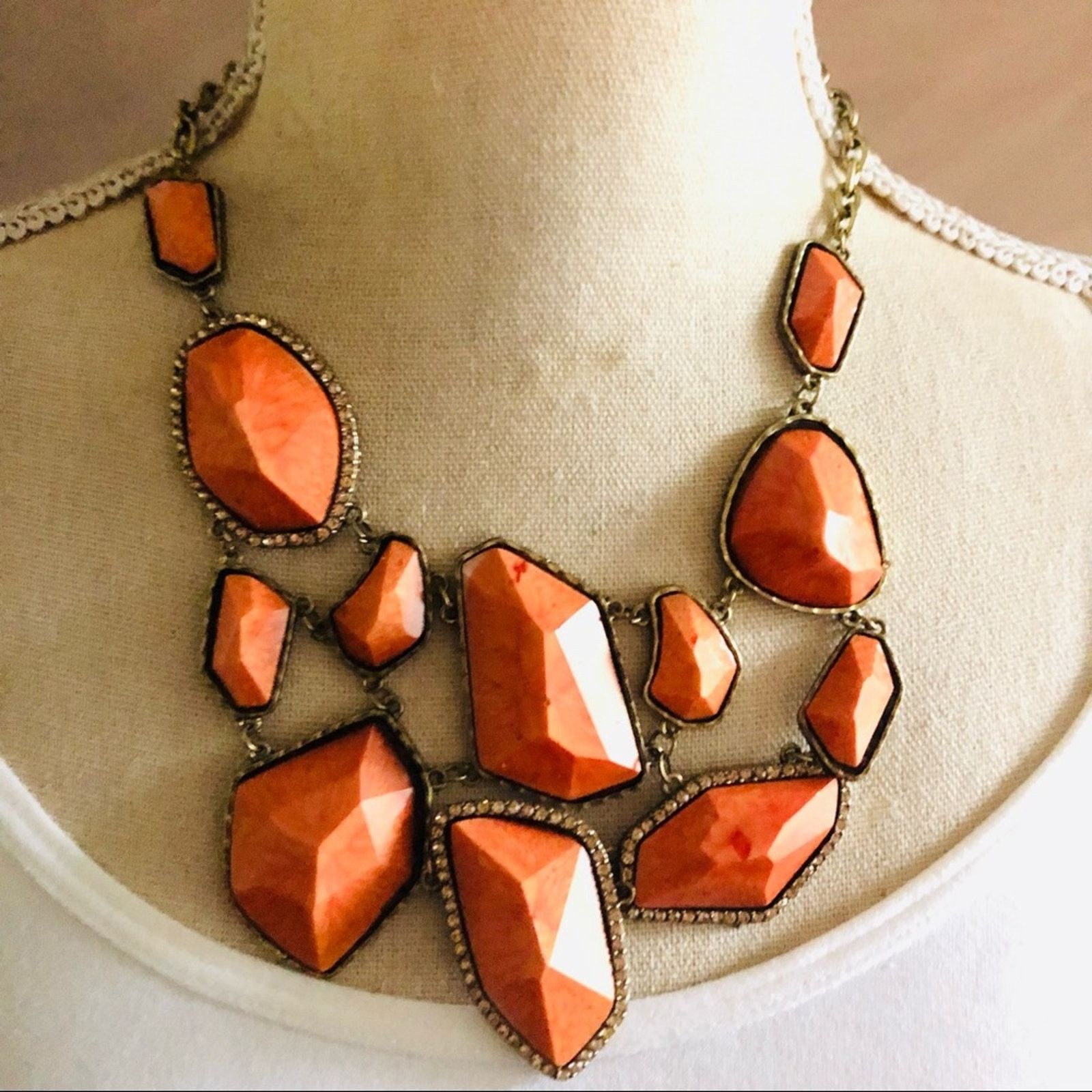 Jewelry Tangerine rough cascade golden topaz stone necklace Size ONE SIZE - 1 Thumbnail