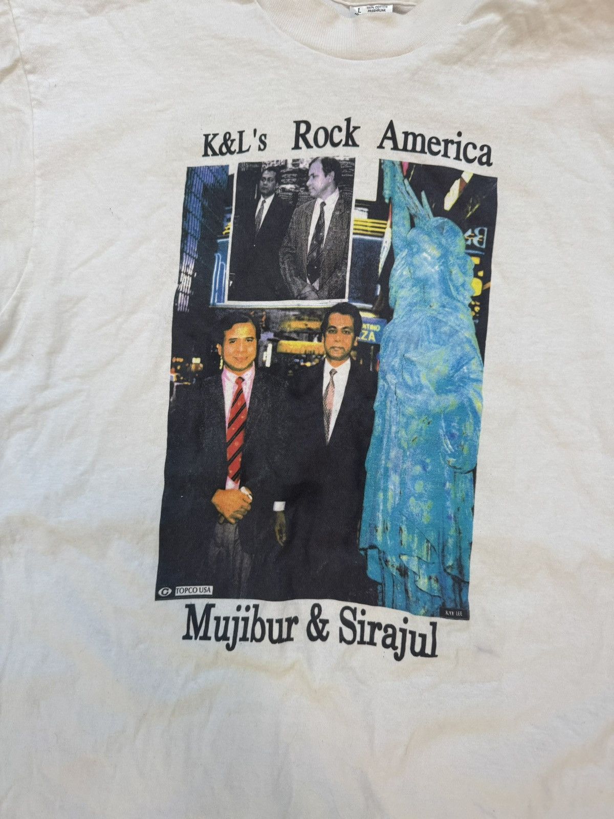 Vintage Vintage 90s Mujibur & Sirajul Late Show Letterman Tee Size US L / EU 52-54 / 3 - 2 Thumbnail