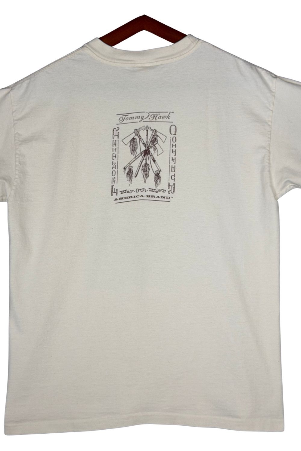 Vintage 1991 Tommy Hawk Way Out West Graphic Tee Americana T-Shirt Size US L / EU 52-54 / 3 - 11 Thumbnail