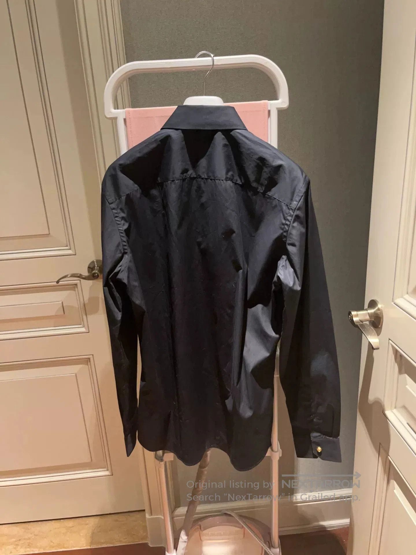 Versace Versace Gold Collar Tip Black Shirt. Size US M / EU 48-50 / 2 - 8 Thumbnail