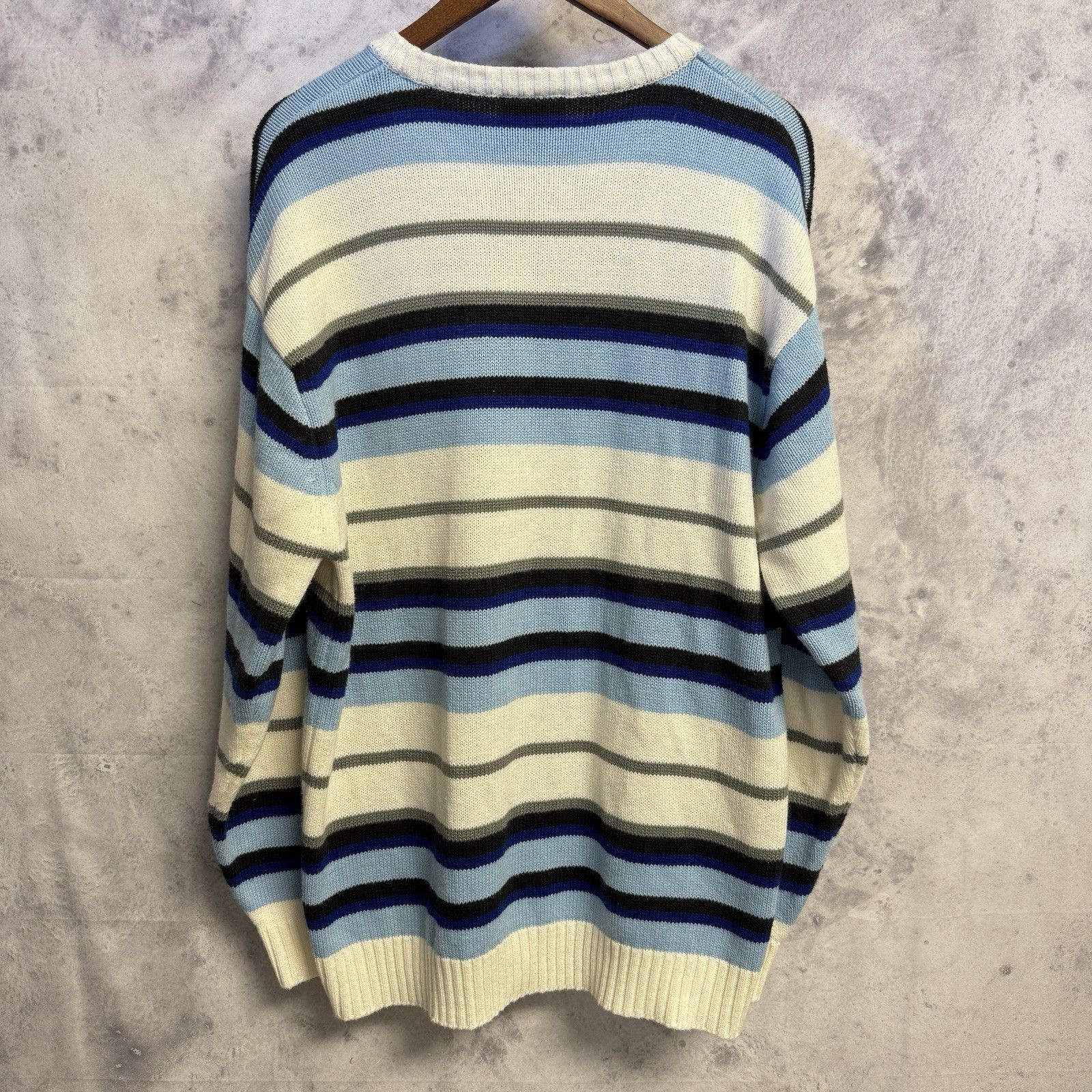 Southpole × Vintage Vintage Southpole Knit Sweater Mens Large Crew Neck Striped Size US L / EU 52-54 / 3 - 2 Thumbnail