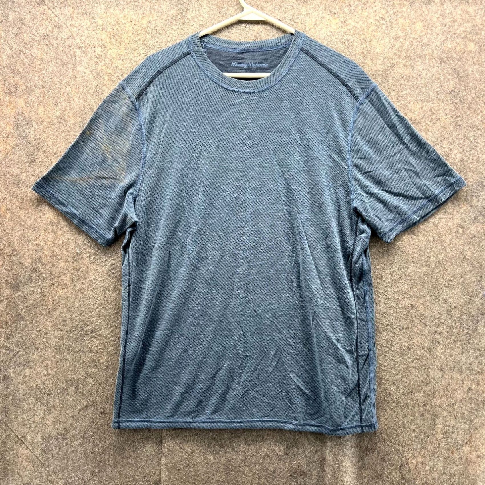 Tommy Bahama Tommy Bahama Shirt Men XL Blue Short Sleeve Crew Neck Cotton Logo Size US XL / EU 56 / 4 - 2 Thumbnail