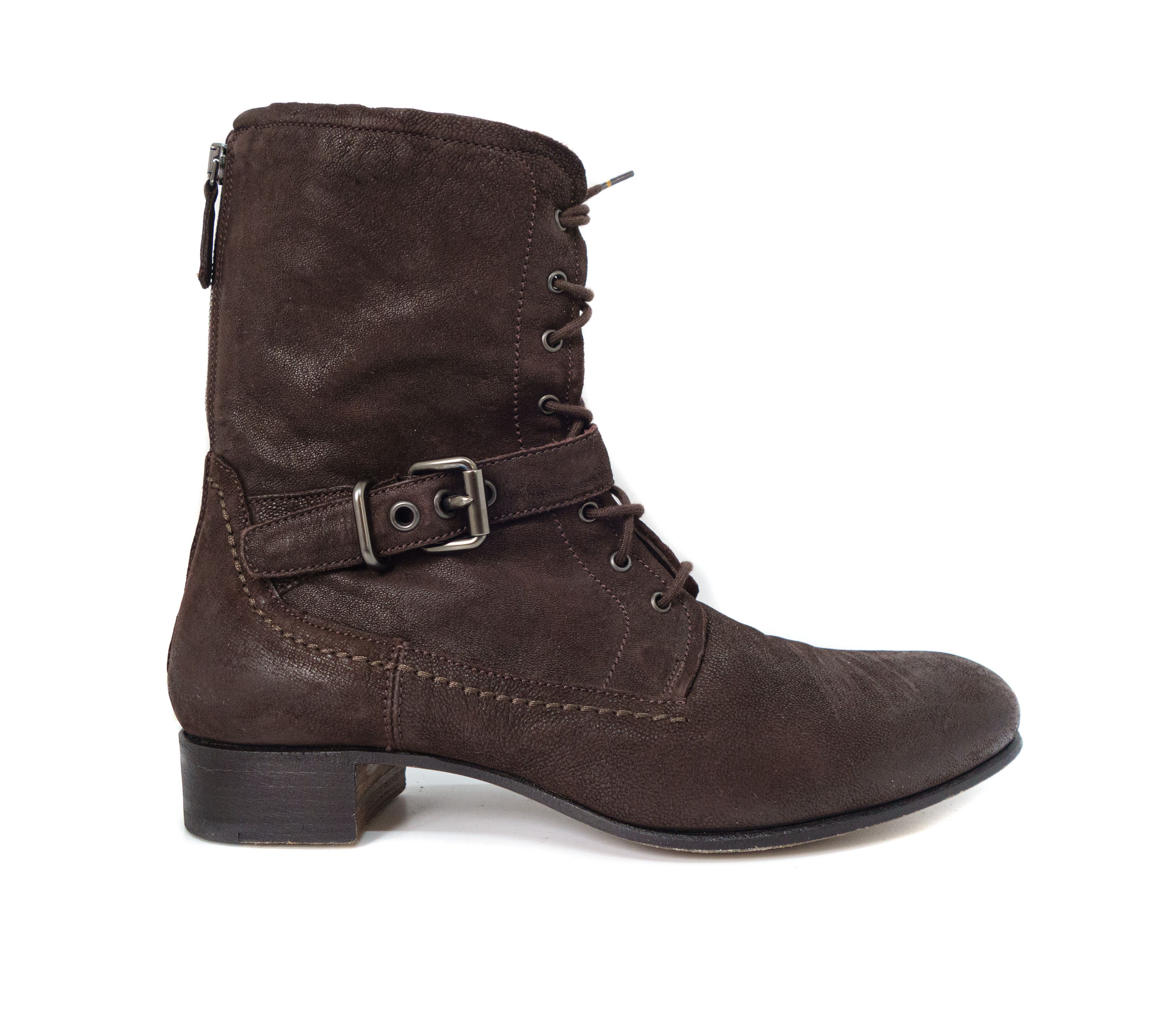 Prada Cowboy Leather Back Zip Boots Size US 10 / IT 40 - 2 Thumbnail
