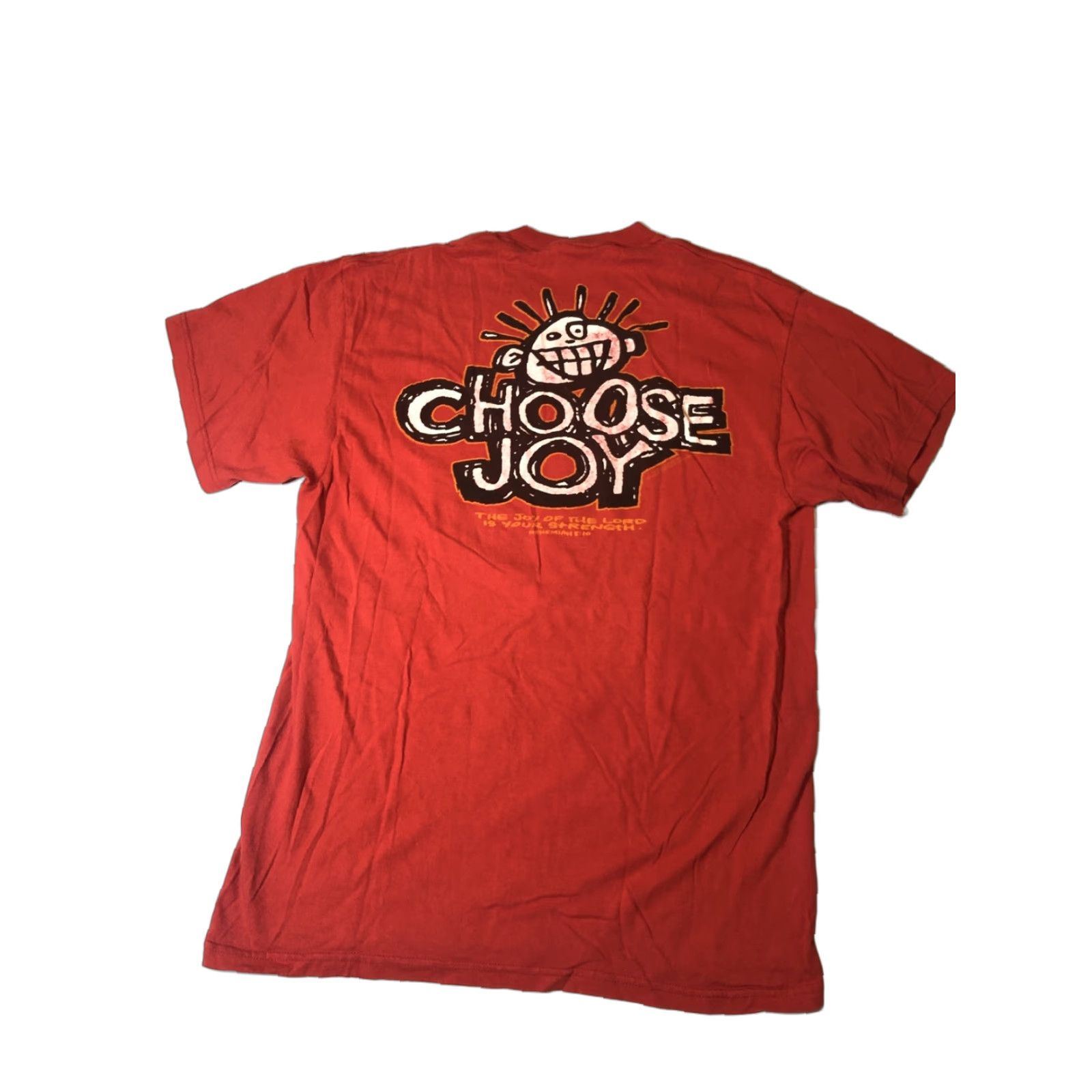 Vintage VINTAGE Jesus Tee Shirt L Red 90s Choose Joy Nehemiah Men Shirt Size US L / EU 52-54 / 3 - 1 Thumbnail