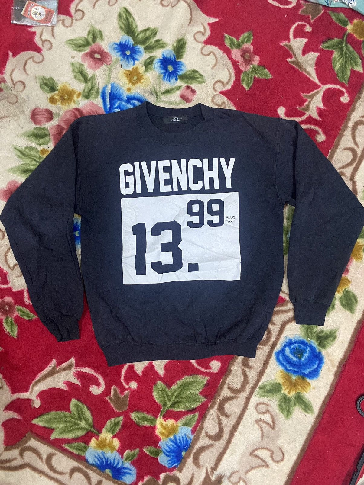 Vintage OATW Plus Tax Hoodie "Givenchy" Parody Spellout Size US M / EU 48-50 / 2 - 1 Thumbnail