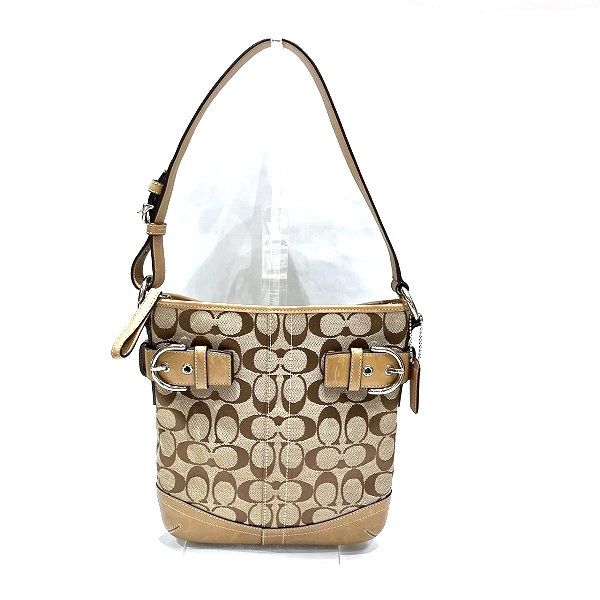 Coach Coach Signature Shoulder Bag Canvas Shoulder Bag 3577 in Brown, Women's