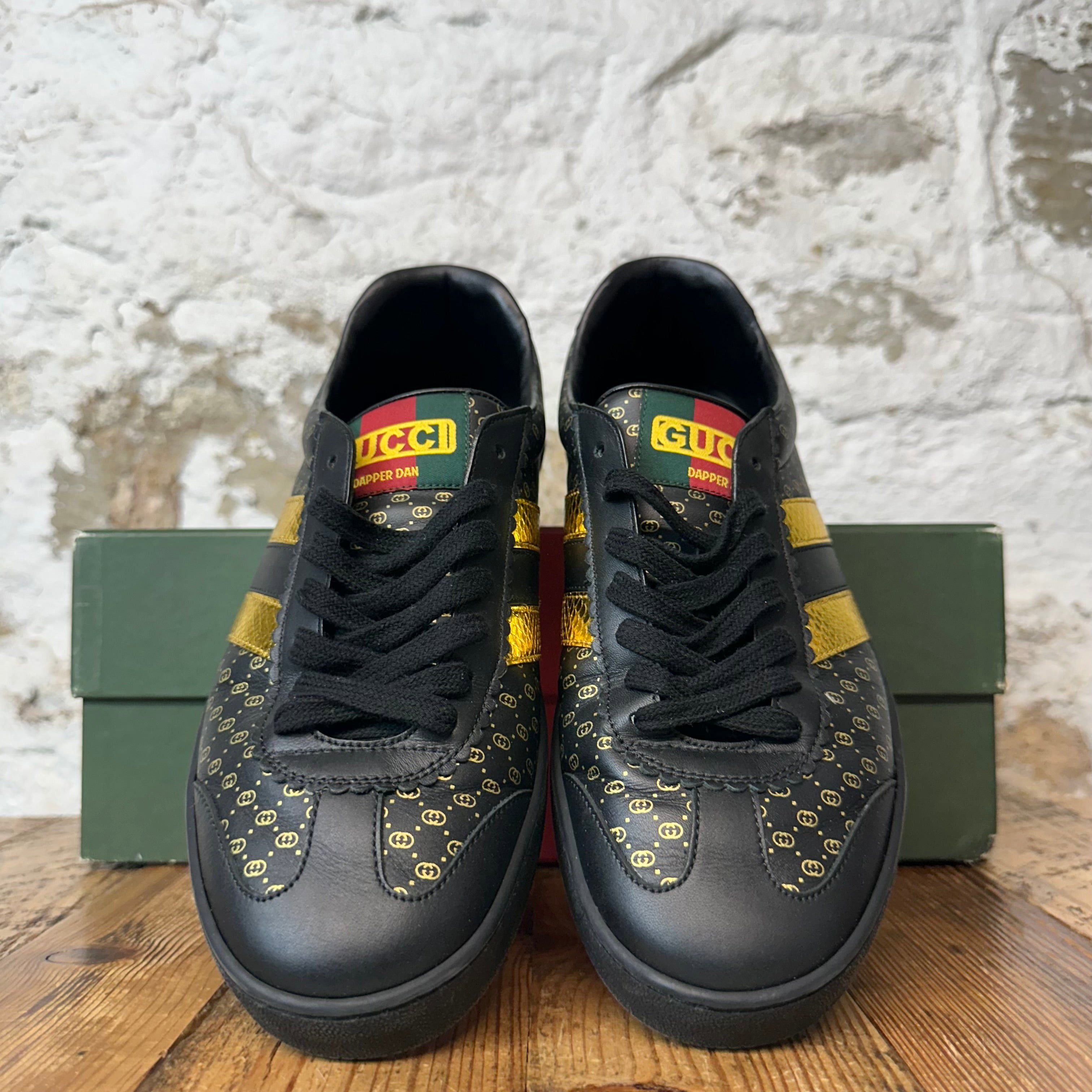 Gucci Gucci Dapper Dan Black Gold Ace Sneaker Sz 7.5 Size US 7.5 / EU 40-41 - 3 Thumbnail