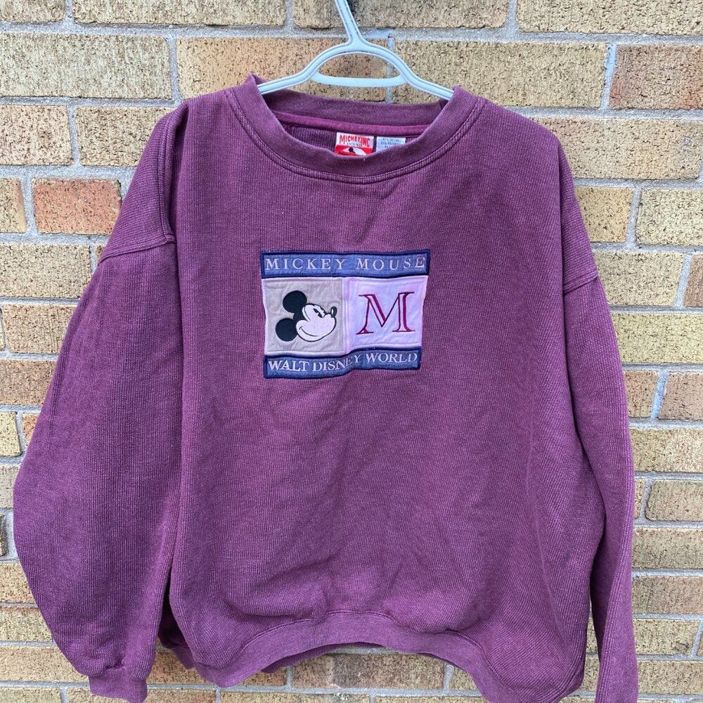 Disney × Vintage Vintage 1994 Embroidered Disney Mickey Mouse Crewneck Sweat Size US L / EU 52-54 / 3 - 2 Thumbnail