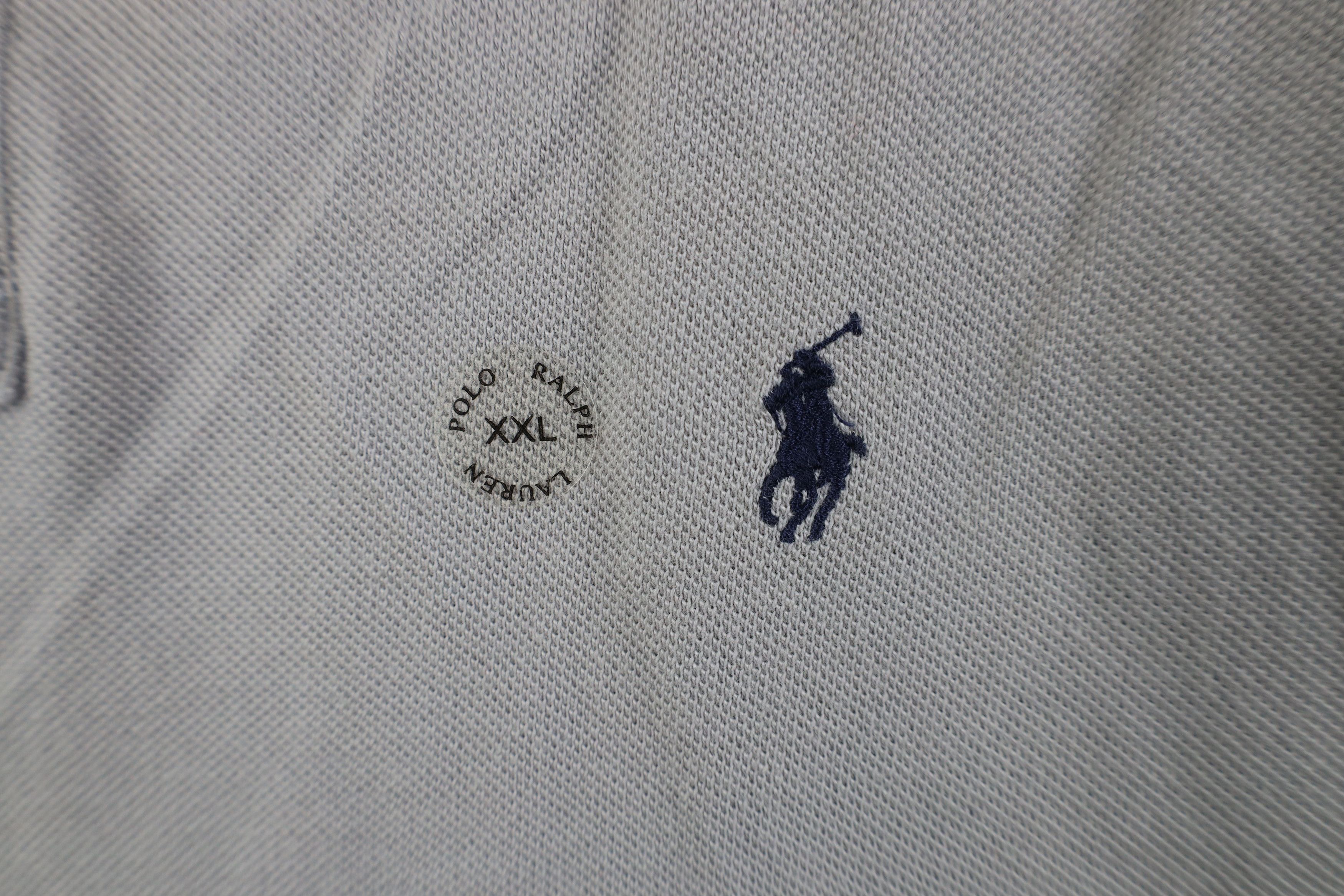 Ralph Lauren Deadstock Vintage 90s Ralph Lauren Knit Golf Polo Shirt Gray Size US XXL / EU 58 / 5 - 4 Thumbnail