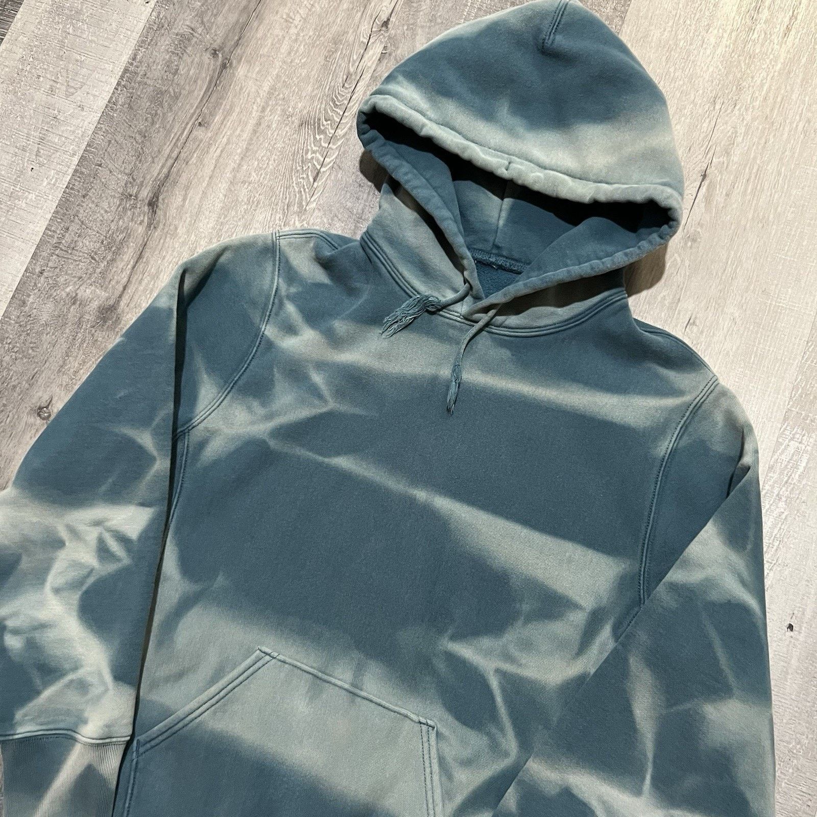 Vintage VTG Sun Faded Hoodie Blue Heavy Cotton Grunge Worn Skater Size US S / EU 44-46 / 1 - 3 Thumbnail