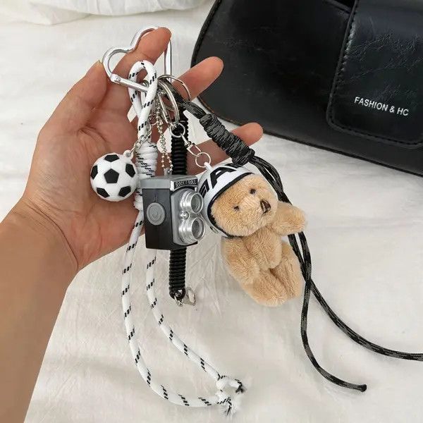 VIBE Punk Style Helmet Bear Keychain Size ONE SIZE - 2 Thumbnail