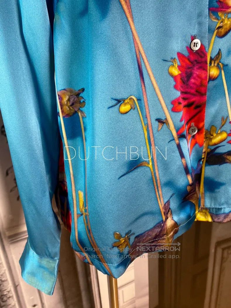 Dries Van Noten Dries Van Noten size:38 Blue silk shirt Size M / US 6-8 / IT 42-44 - 4 Thumbnail
