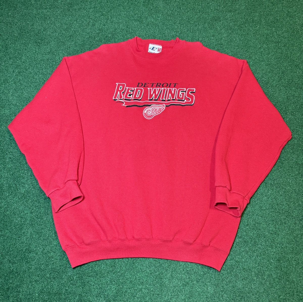 Logo Athletic × Vintage Vintage 90s Detroit Red Wings NHL Retro Crewneck Sweatshirt Size US XXL / EU 58 / 5 - 1 Thumbnail