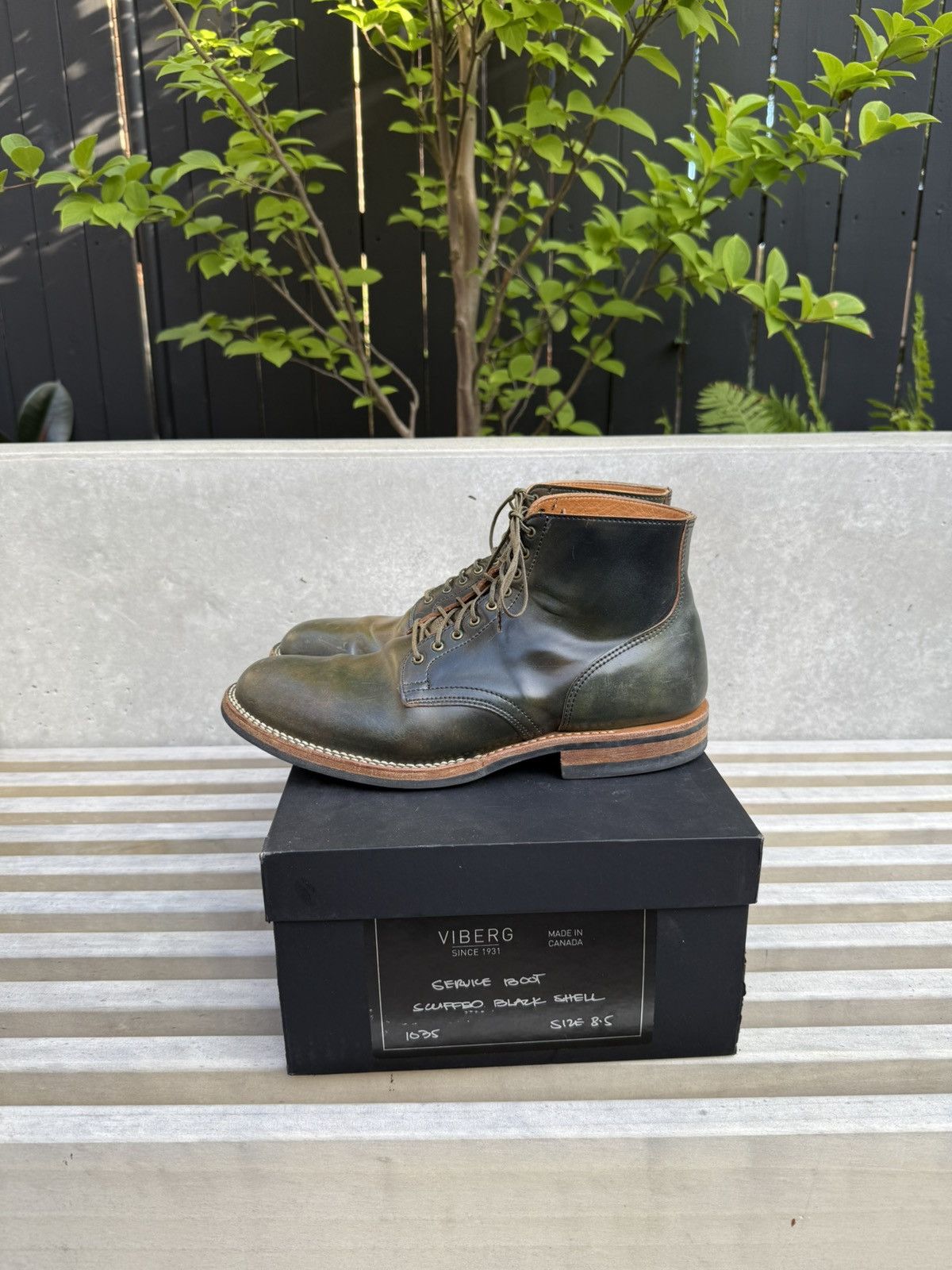 Viberg Viberg Scuffed Shell Cordovan Service Boot 1035 8.5 Size US 9 / EU 42 - 4 Thumbnail
