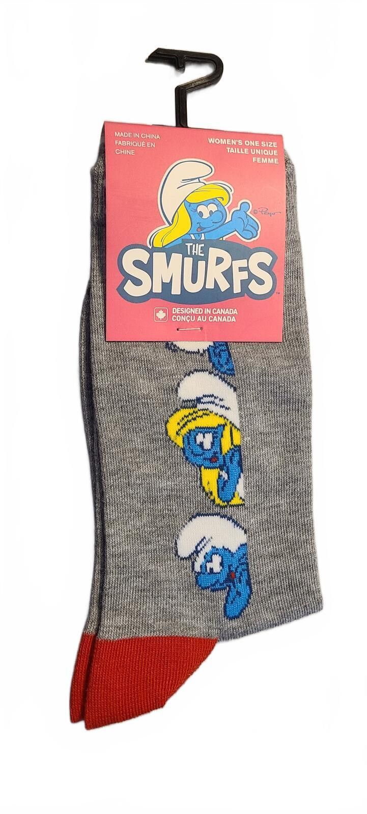 Other The Smurfs Women's One Size Grey Crew Socks with Red Toe Size ONE SIZE - 1 Preview