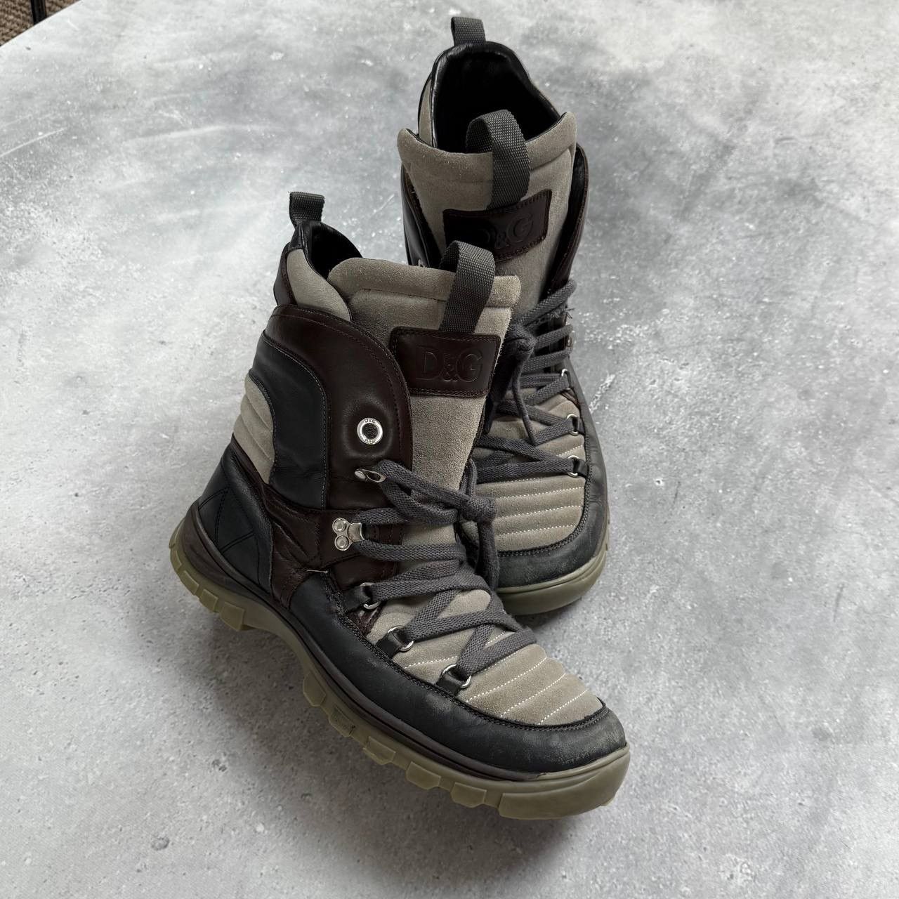 Dolce & Gabbana Dolce & Gabbana DG RTW F/W 2010 Apres Ski Boots Gray/ Brown Size US 10 / EU 43 - 2 Thumbnail