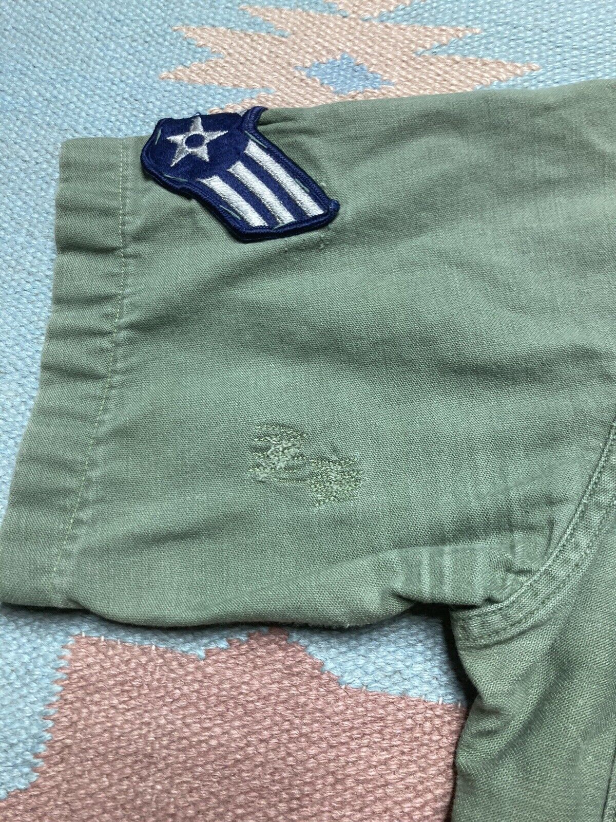 Vintage Vtg 60s OG 107 shirt top Air Force patched named vietnam S Size US S / EU 44-46 / 1 - 5 Thumbnail