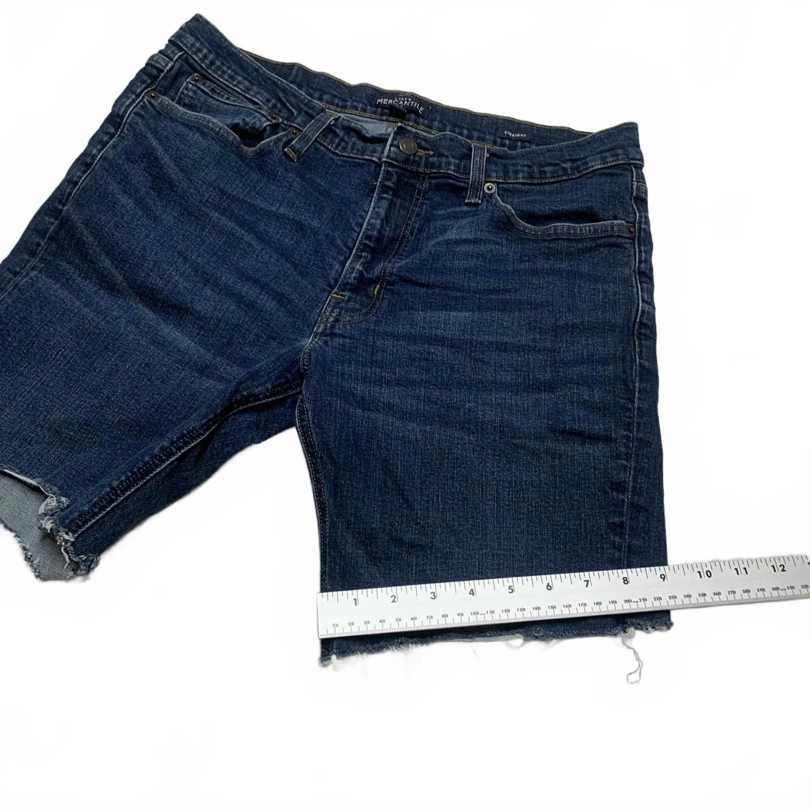 J.Crew J.Crew Mercantile 34x32 Dark Blue Denim Cutoff Shorts Size US 34 / EU 50 - 6 Thumbnail