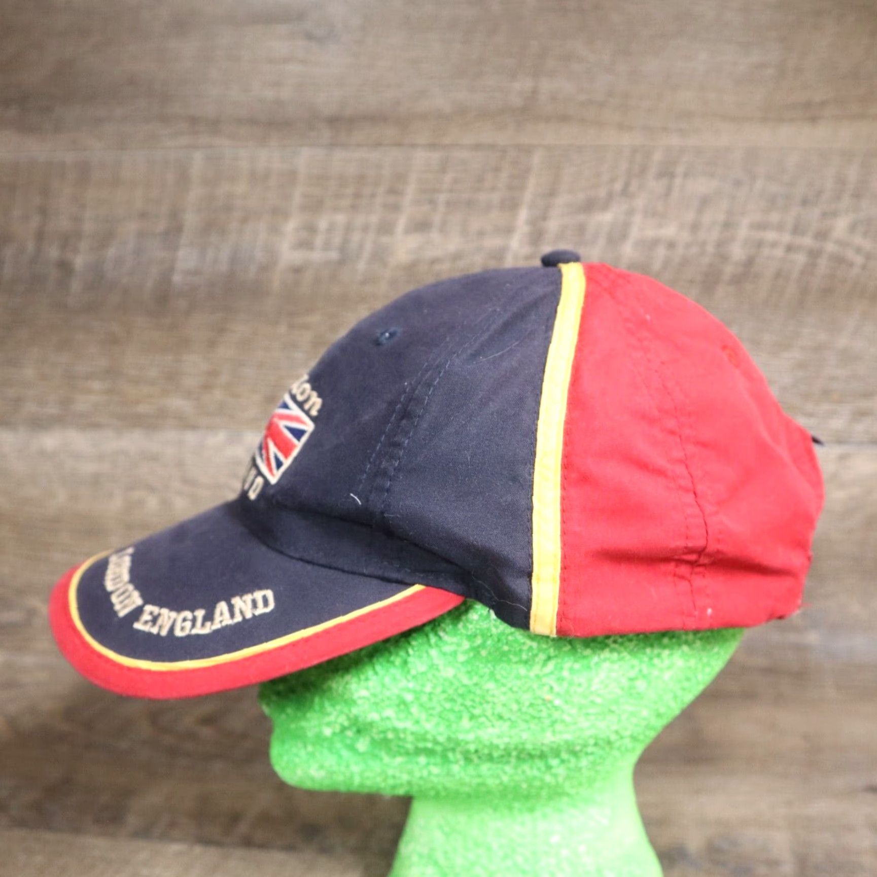 Vintage VINTAGE Hat London England Union Flag Vacation Travel Blue Red Cap Adult Adjustable Size ONE SIZE - 5 Thumbnail