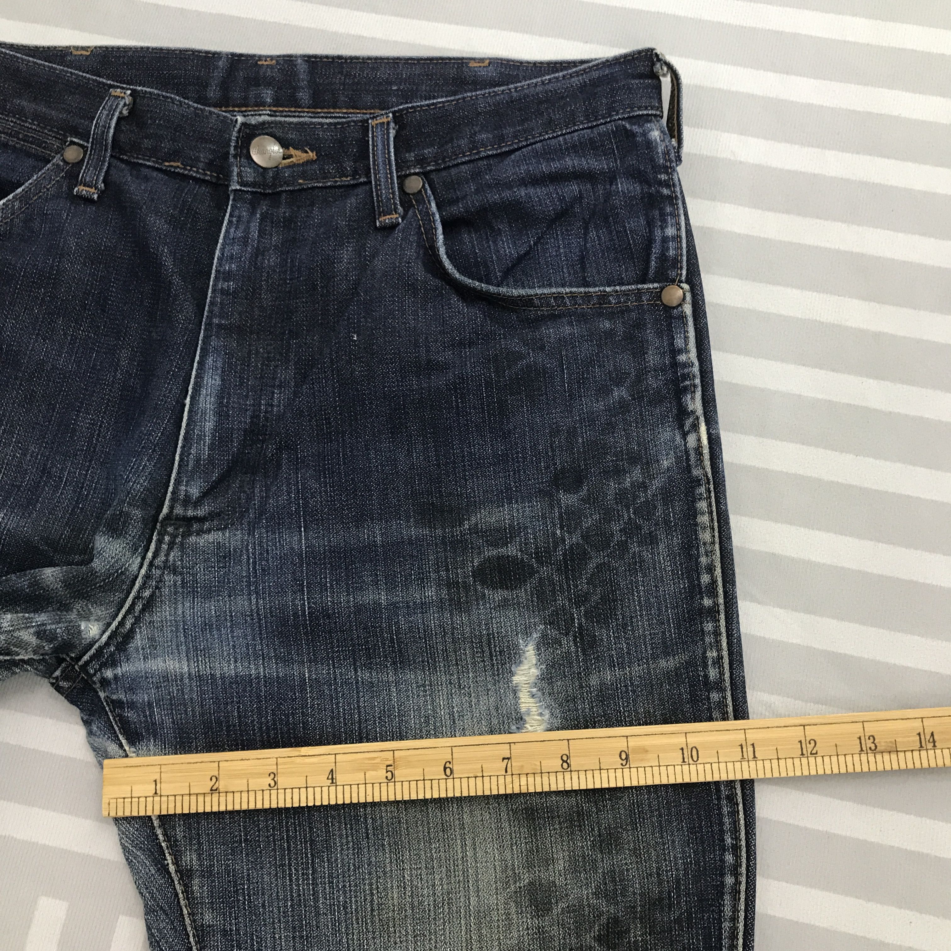 Vintage × Wrangler Flare Wrangler Distressed Bootcut Denim jeans pants Size US 32 / EU 48 - 10 Thumbnail