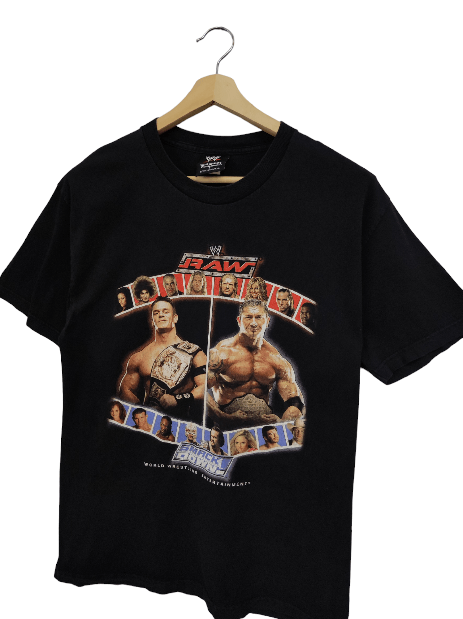WWE Raw is War Smackdown shirt 2005 batista john cena