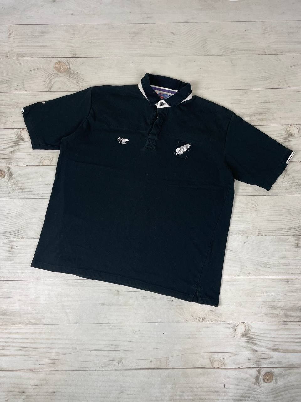 Cotton Traders Vintage Cotton Traders All Black New Zealand Rugby Shirt Size US XXL / EU 58 / 5 - 1 Thumbnail