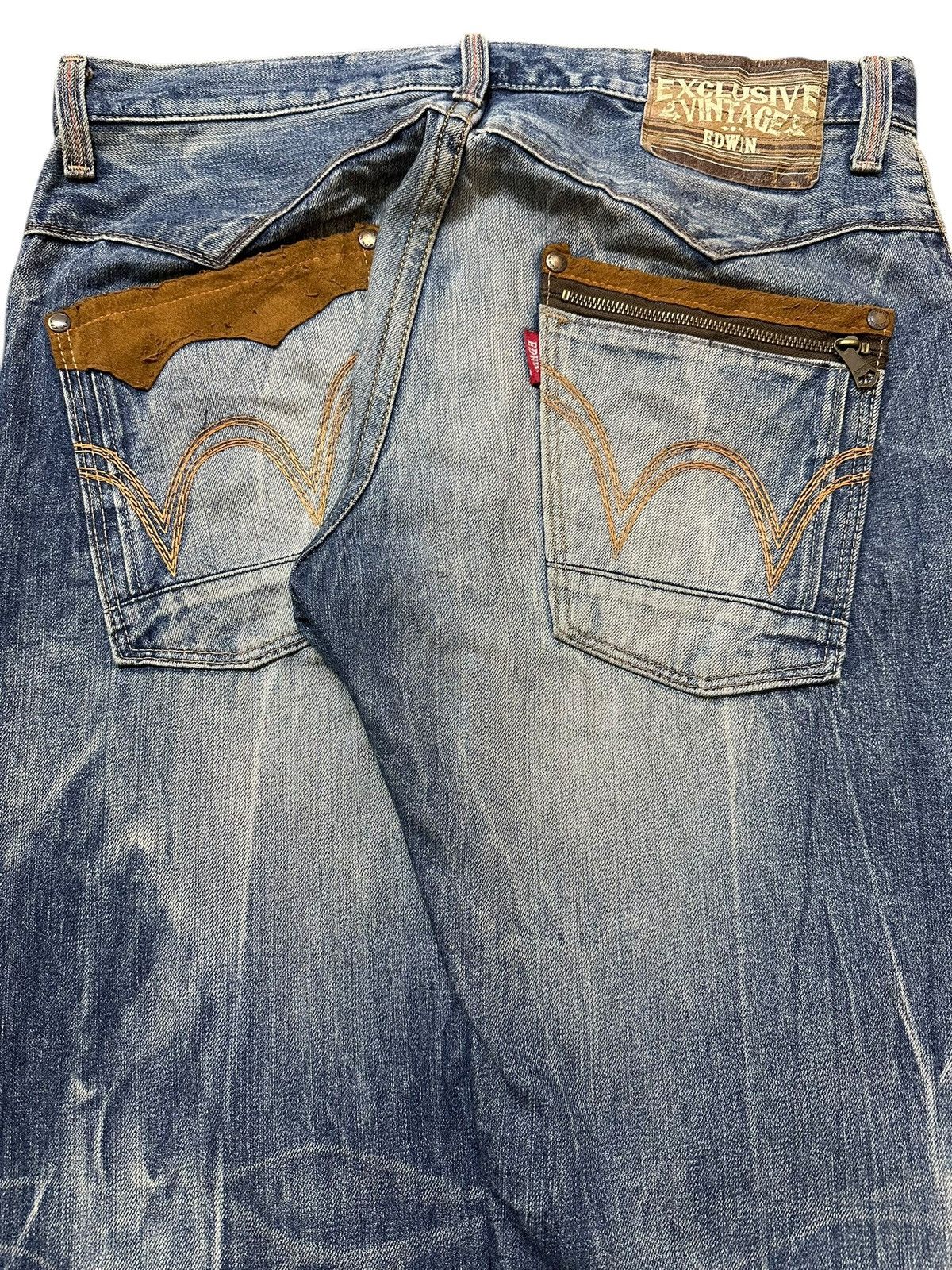 Edwin Edwin XV Exclusive Vintage Blue Thunder Wash Loose Jeans Size US 36 / EU 52 - 6 Thumbnail
