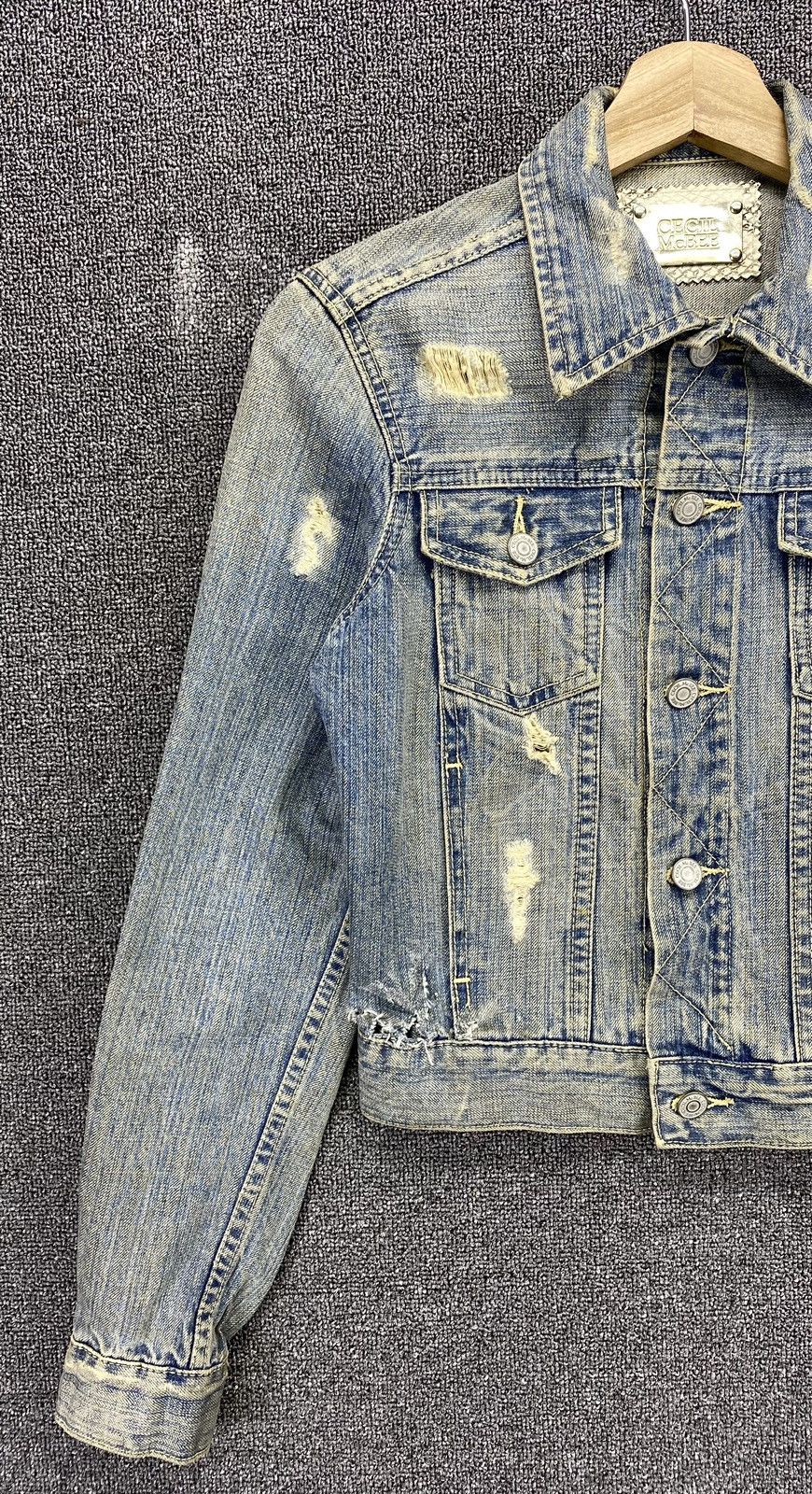 Japanese Brand Vintage Cecil McBee Distressed Style Denim Jacket Size M / US 6-8 / IT 42-44 - 3 Thumbnail