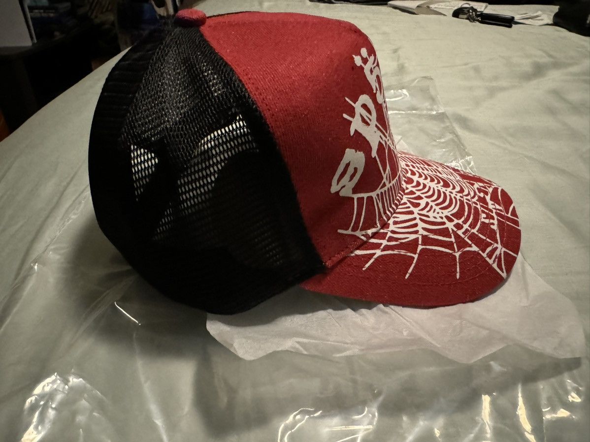 Sp5der Sp5der Denim OG Web V2 Trucker Hat Red Size ONE SIZE - 4 Thumbnail