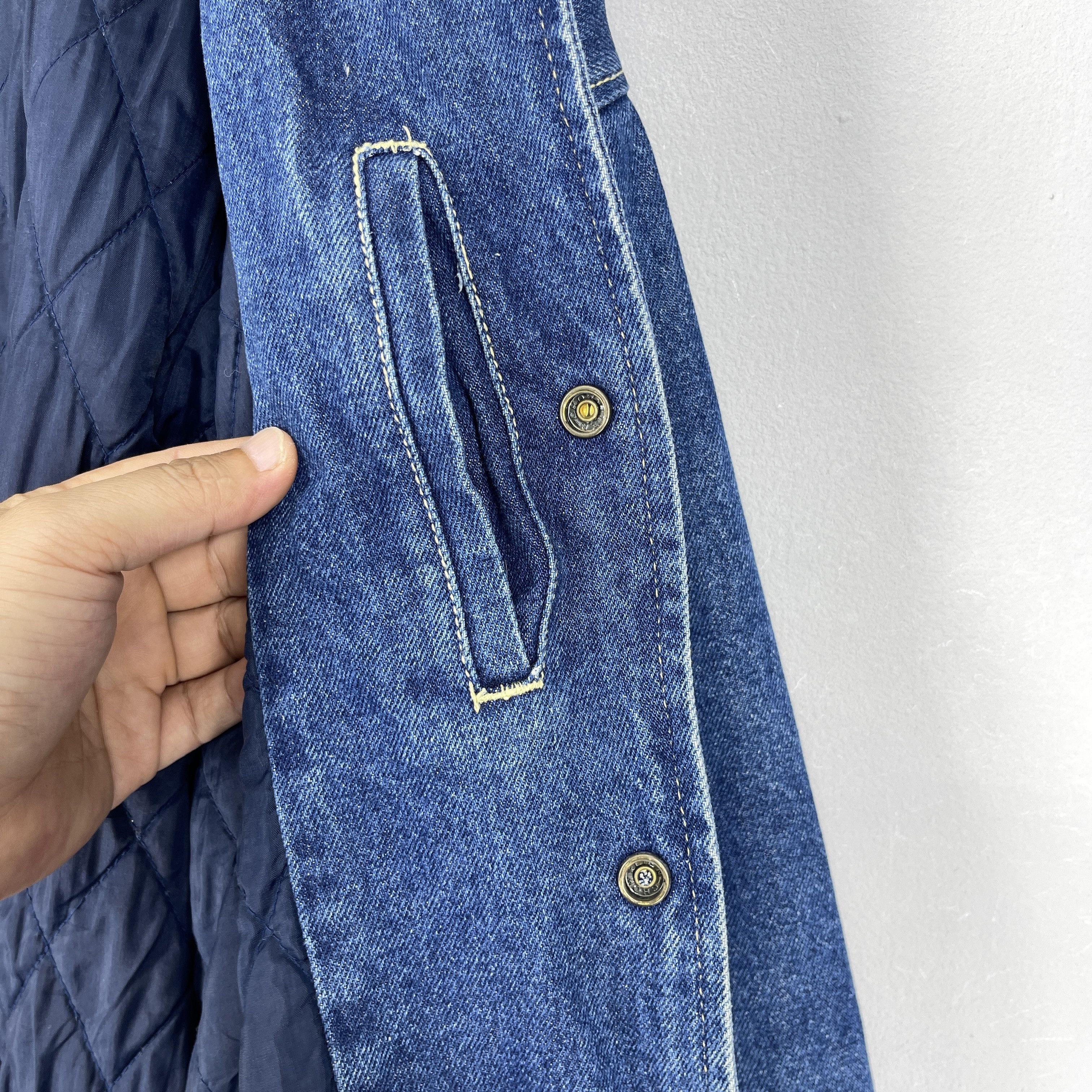 Vintage Vintage 1990s CANGARCON Bomber Style Denim Jacket Size US L / EU 52-54 / 3 - 11 Thumbnail