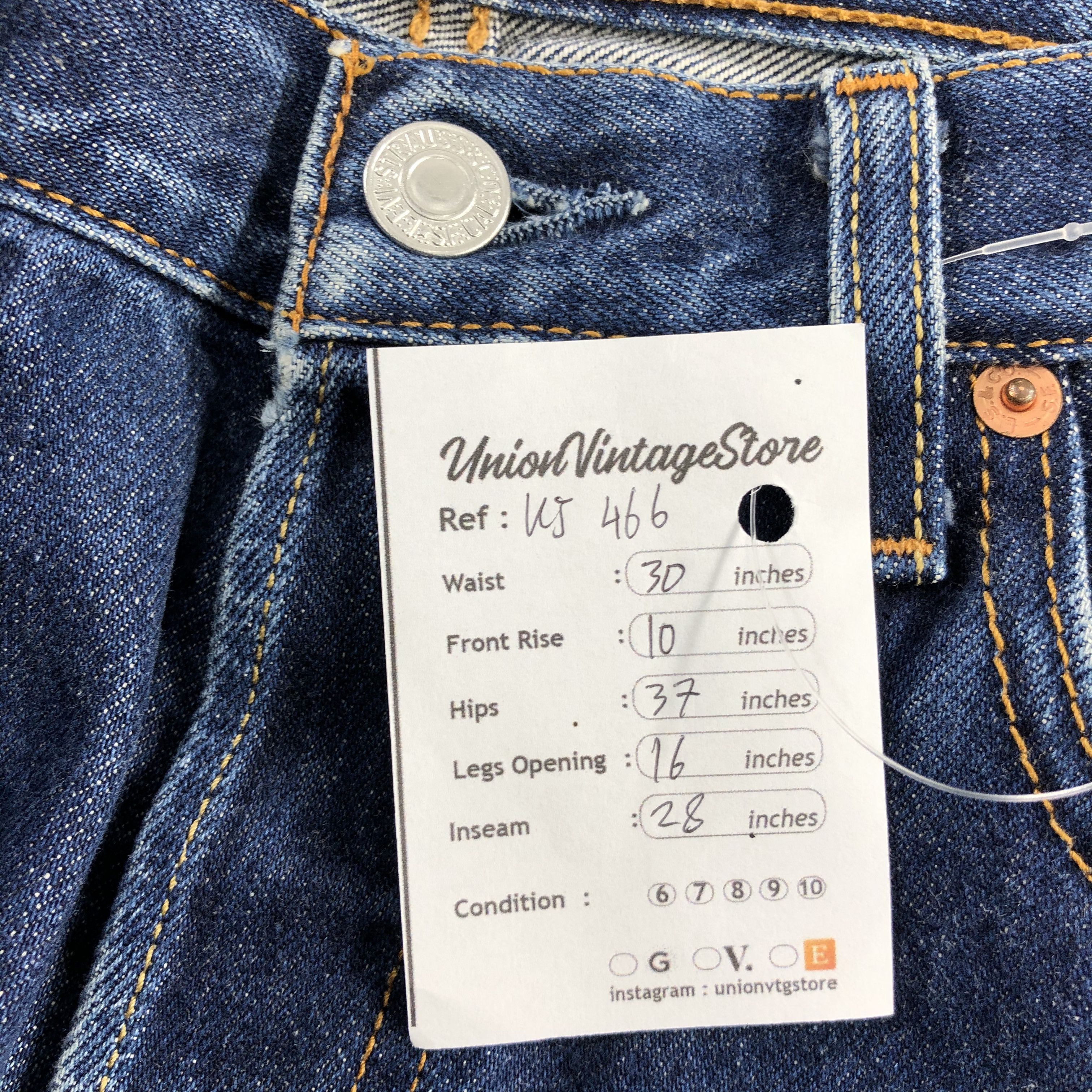 Levi's Vintage Levis 501 Jeans Blue Washed Denim KJ466 Size US 29 - 12 Thumbnail