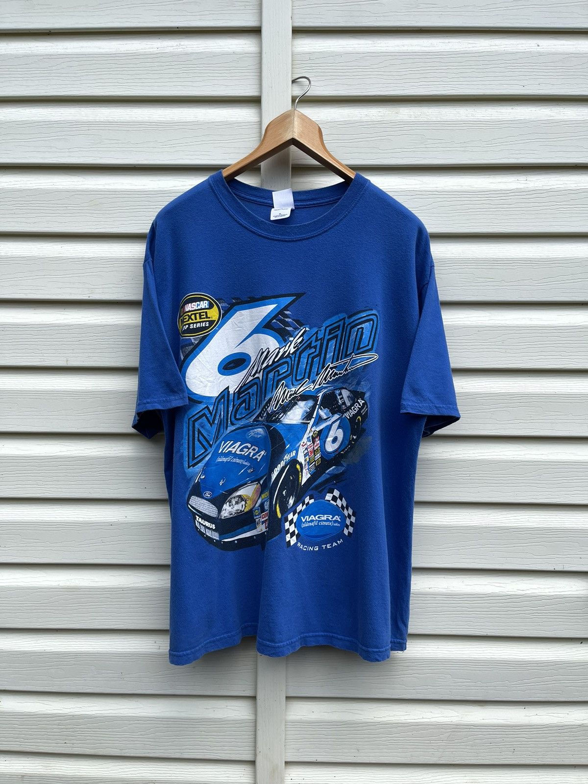 NASCAR Mark Martin Ford Racing Viagra NASCAR Cup Series Tee Shirt Size US XL / EU 56 / 4 - 1 Thumbnail