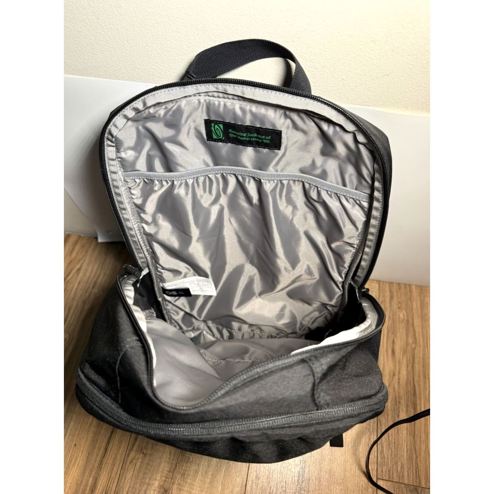 Vintage Timbuk2 Parkside Backpack Eco Black Casual Travel School Office LOGO Bag Medium 17in 11in Nylon Canvas Men Backpack Adjustable Pockets Size ONE SIZE - 5 Thumbnail