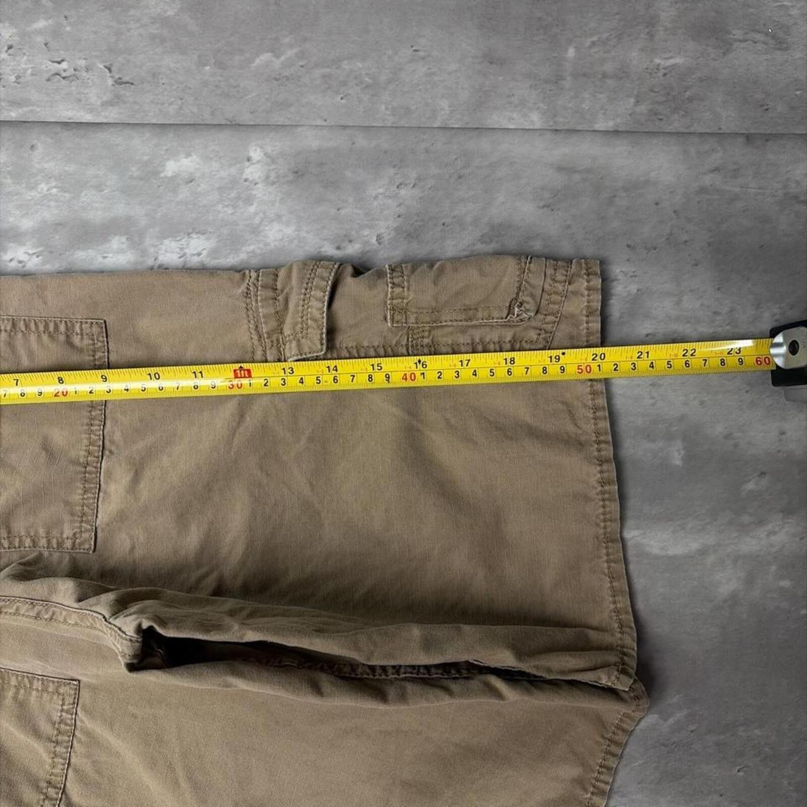 Wrangler Y2K Tan Wrangler Grunge Cargo Baggy Skater Shorts Size 42" / US 20 - 7 Thumbnail