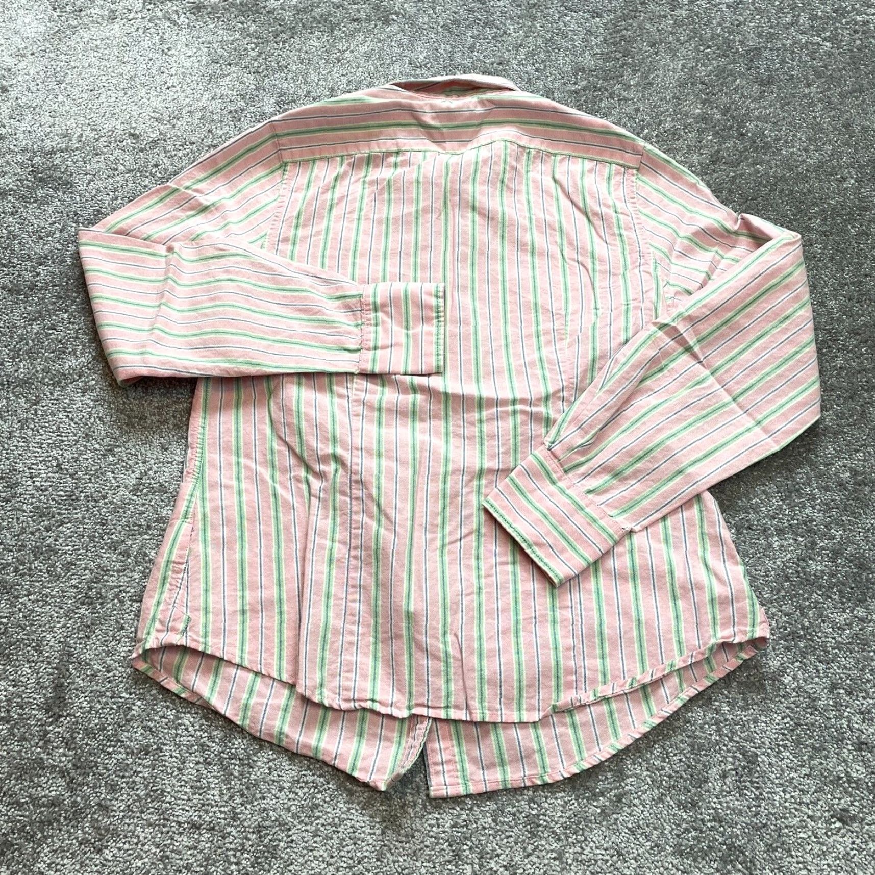 Lands' End Lands' End Shirt Adult 10 Pink Striped Collared Long Sleeve Button-Up Size L / US 10 / IT 46 - 2 Thumbnail