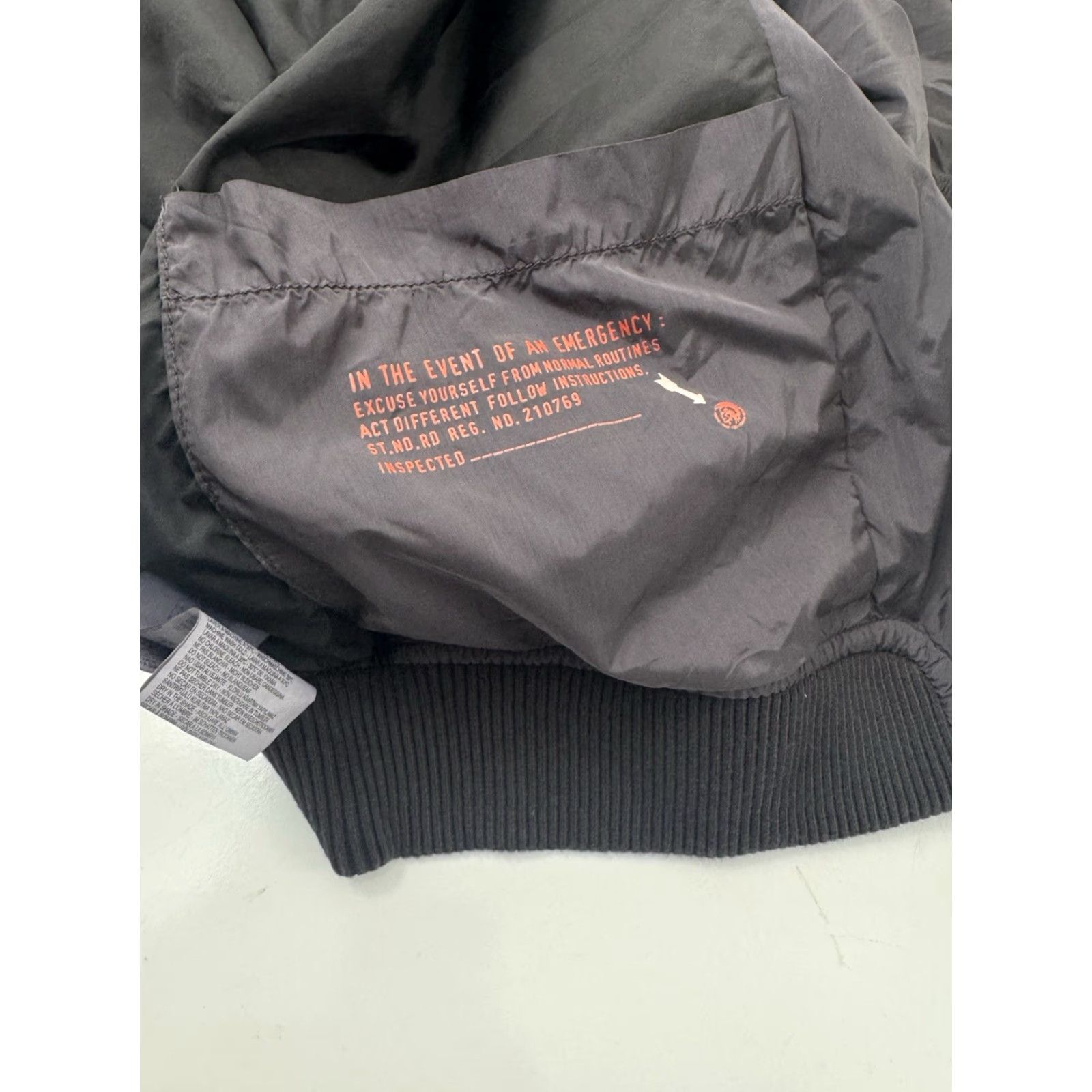 Diesel DIESEL Jacket Straps Parachute Military Moto Bomber Lightweight Mens 2XL Gray Nylon Strap Size US XXL / EU 58 / 5 - 7 Thumbnail