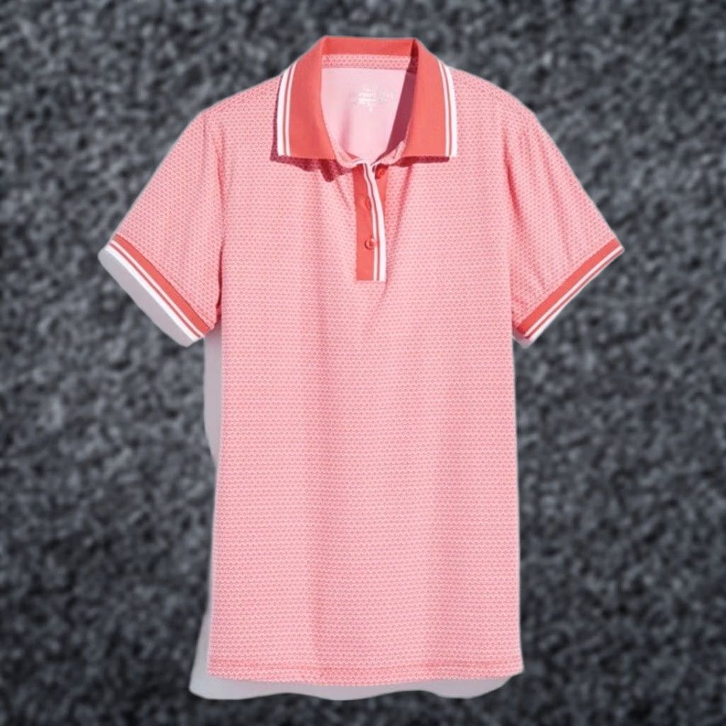 Vineyard Vines Vineyard Vines Pink Flamingo Micro Fleur Performance Polo Women's XL Golf NWT Size ONE SIZE - 1 Thumbnail