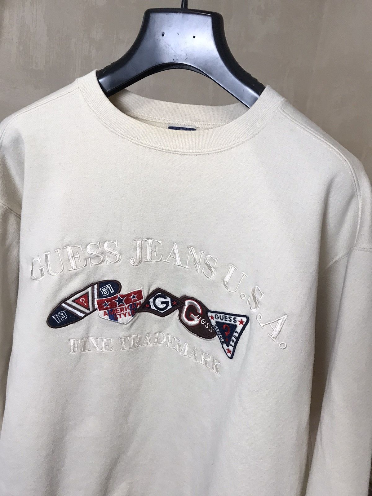Guess × Vintage 🔥 Vintage Guess Jeans USA Baggy Oversize Y2K Sweatshirt Size US L / EU 52-54 / 3 - 7 Thumbnail
