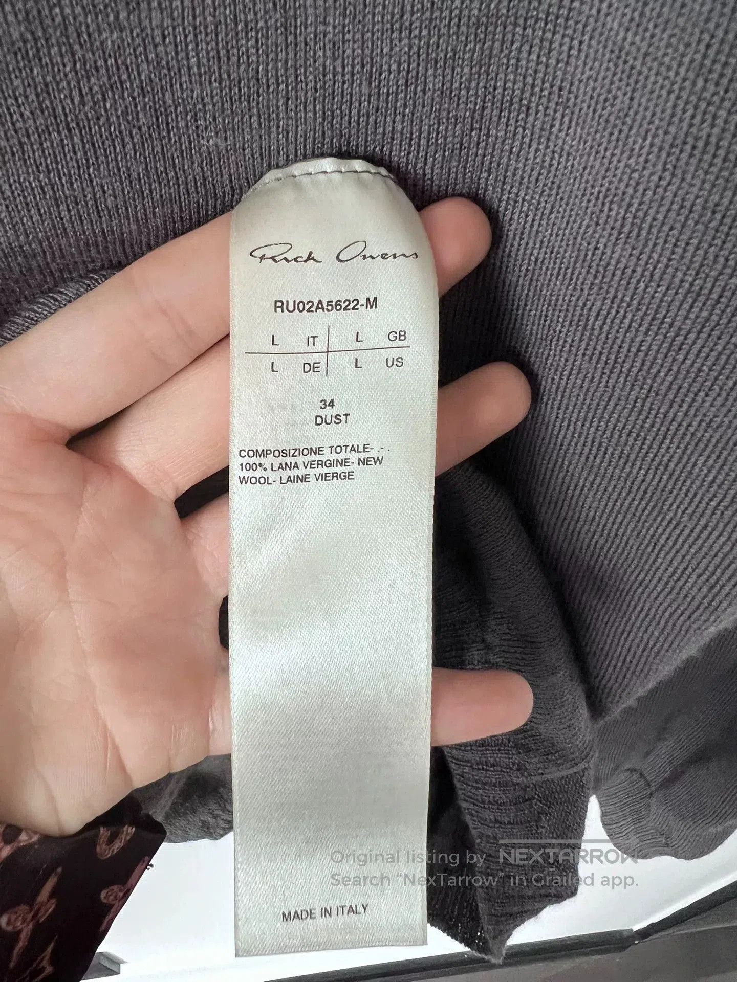Rick Owens rick owens versatile long sleeve knit top. Size US L / EU 52-54 / 3 - 4 Thumbnail