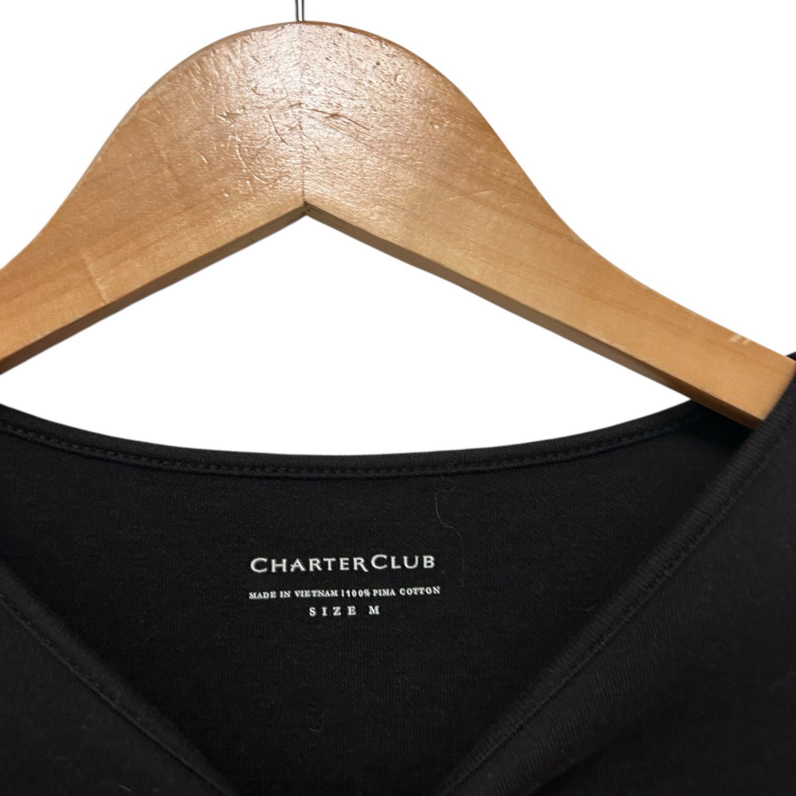 Other Charter Club Black Pima Cotton Snowflake Long Sleeve Shirt M Size M / US 6-8 / IT 42-44 - 2 Thumbnail