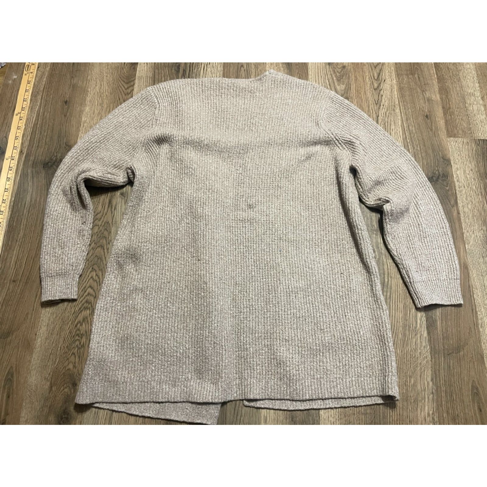 Vintage Pink Clover Cardigan Sweater, Women’s XL, Brown, Open Long Sleeve Knit, Regular Fit, Casual, Fall/Spring/Summer, Women Size XL / US 12-14 / IT 48-50 - 2 Thumbnail