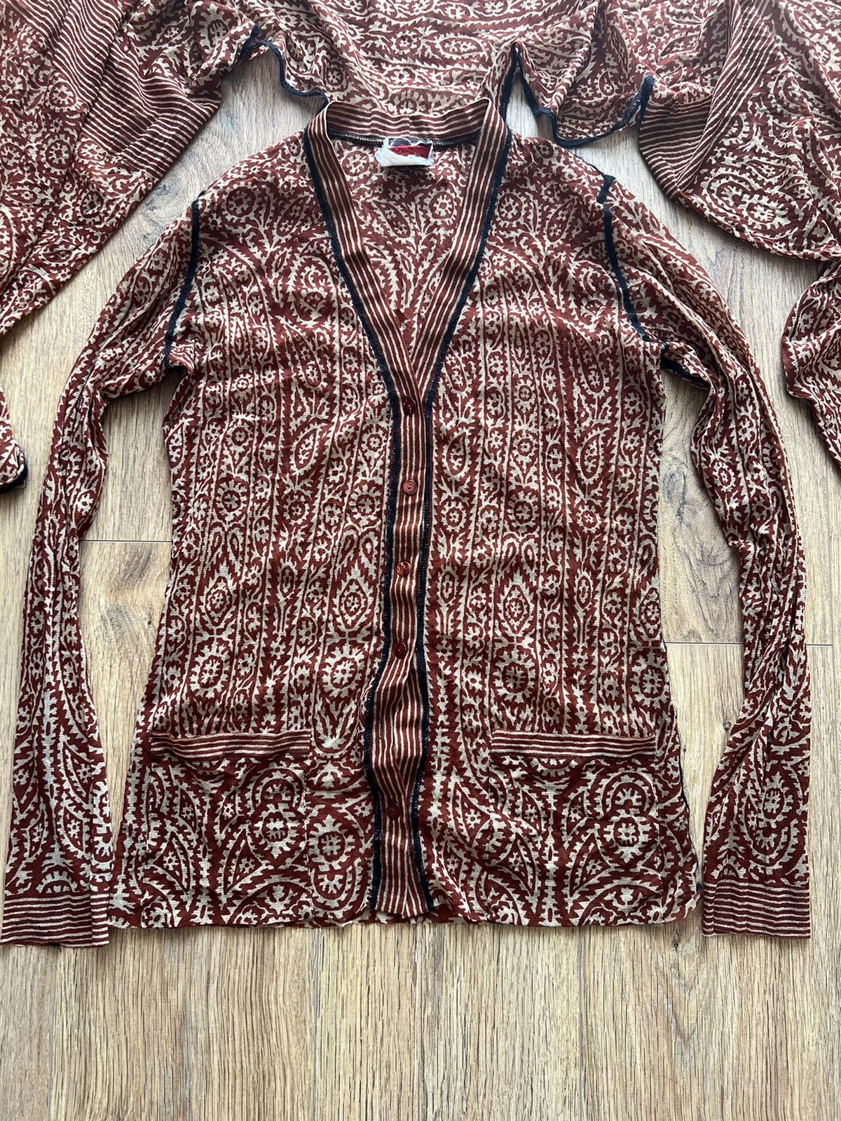 Jean Paul Gaultier 🔥Jean Paul Gaultier Vintage 80 paisley mesh arabian cardigan Size M / US 6-8 / IT 42-44 - 6 Thumbnail