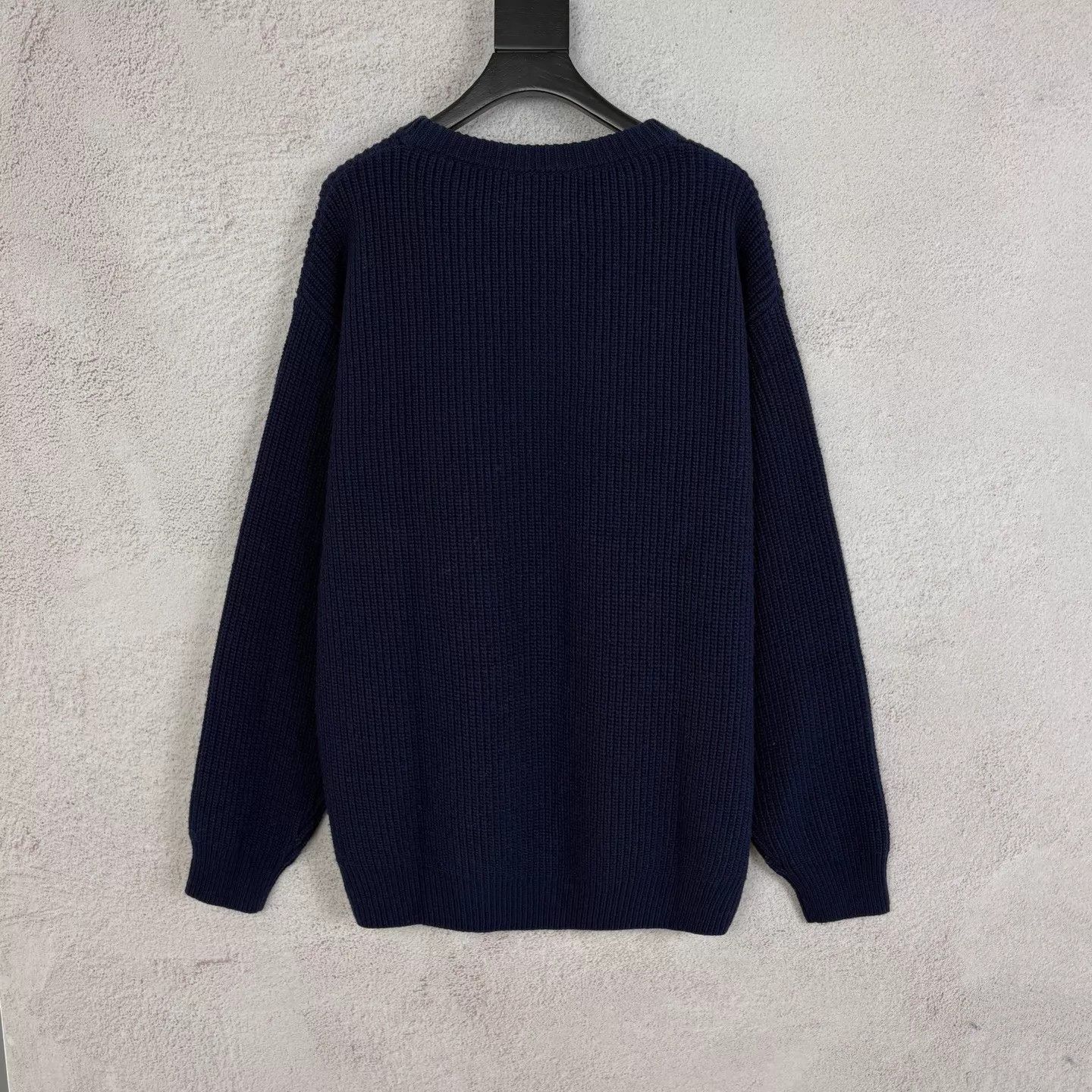 Celine Celine Logo Embroidered Crew LS Sweater Blue XS New Size XS / US 0-2 / IT 36-38 - 2 Thumbnail