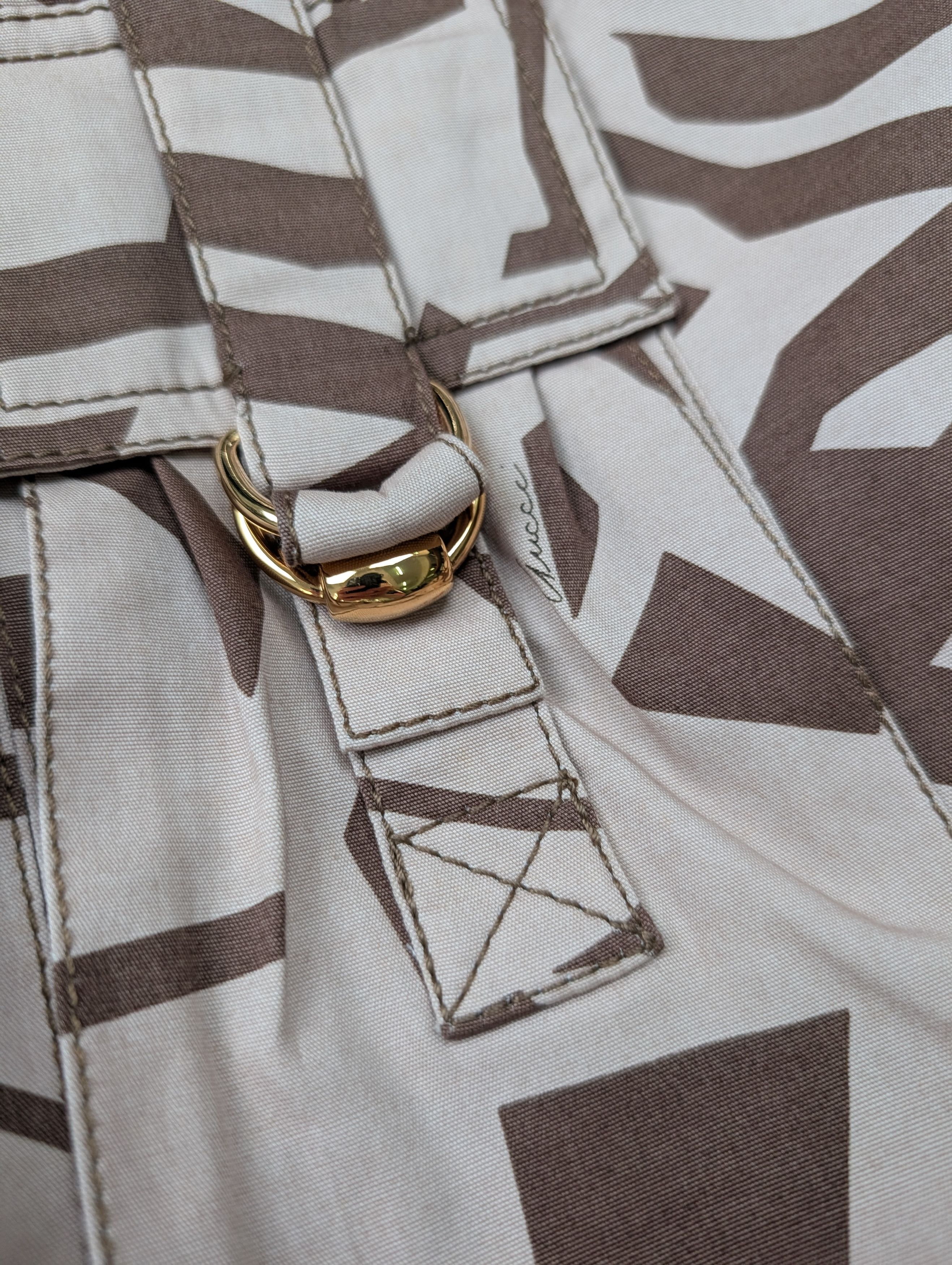 Gucci Gucci Beige Safari Pattern Cargo Pants Size 26" / US 2 / IT 38 - 5 Thumbnail